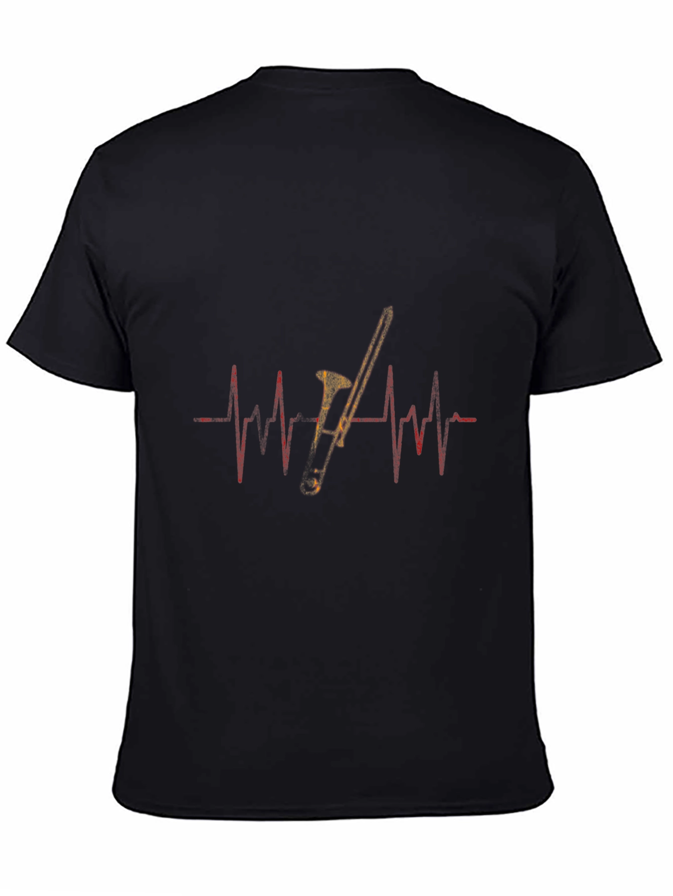 Trombone Heartbeat Graphic Tee - Musicians Gift
