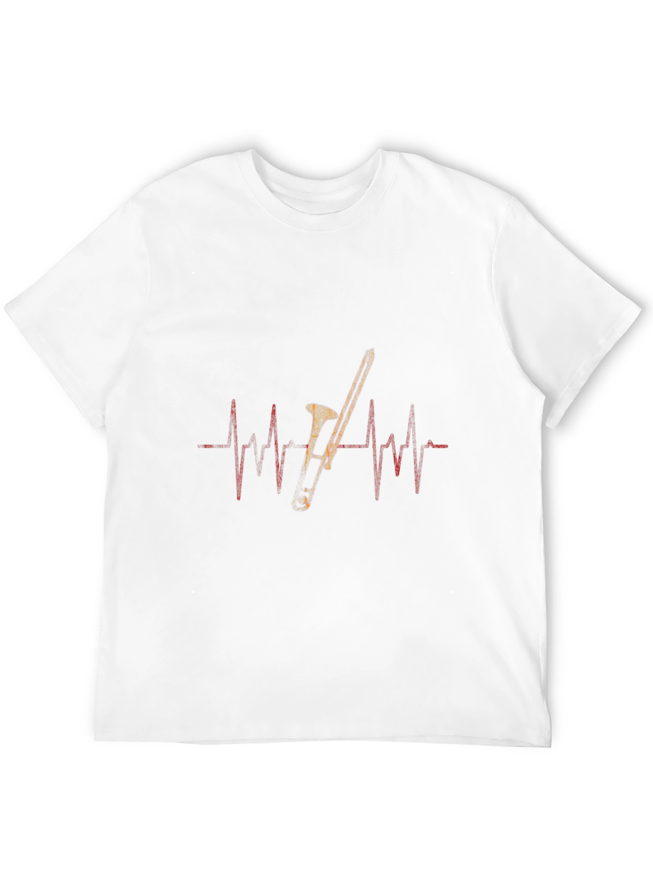 Trombone Heartbeat Graphic Tee - Musicians Gift