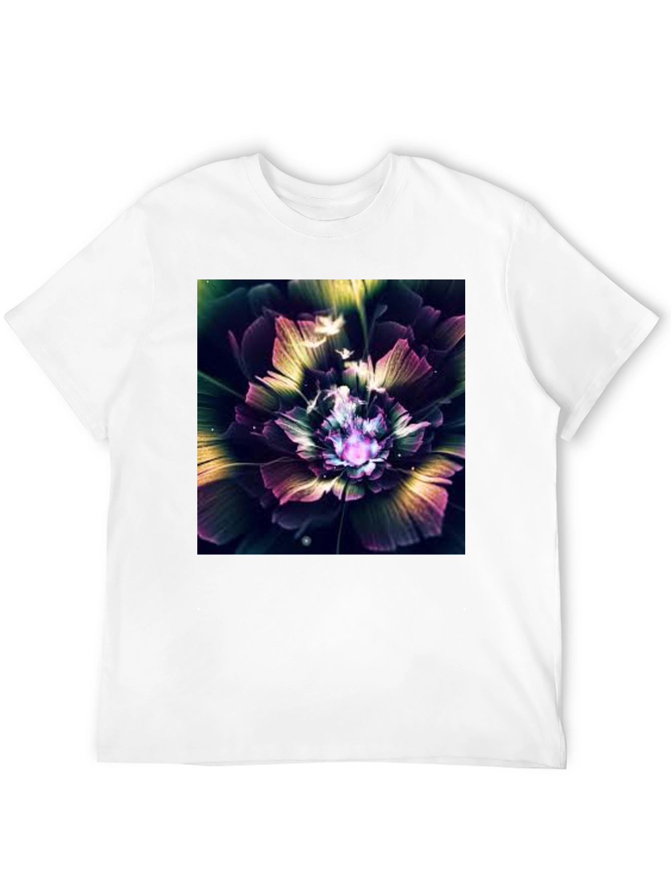 Floral Fantasy Black Tee