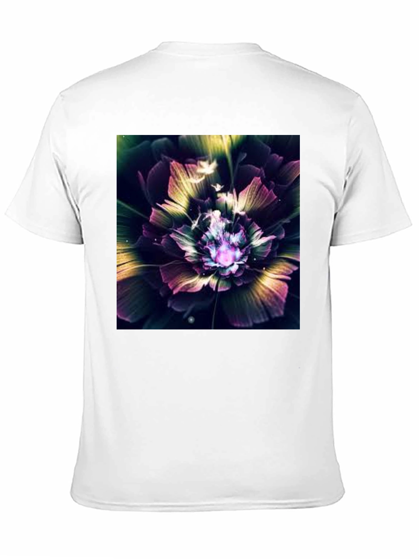 Floral Fantasy Black Tee