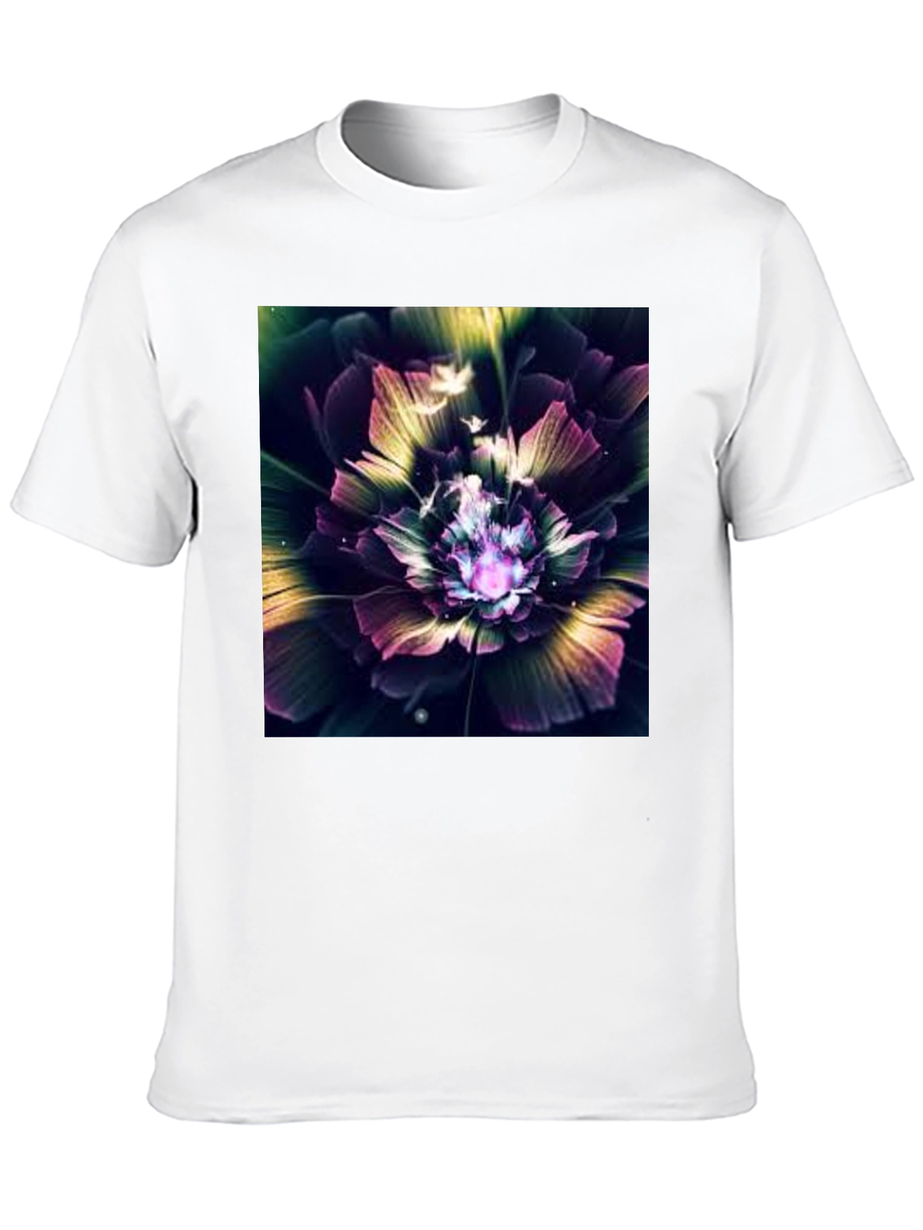 Floral Fantasy Black Tee
