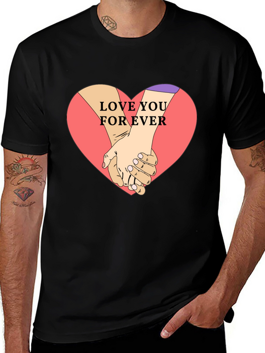Love You Forever Graphic Tee - Black Cotton Blend