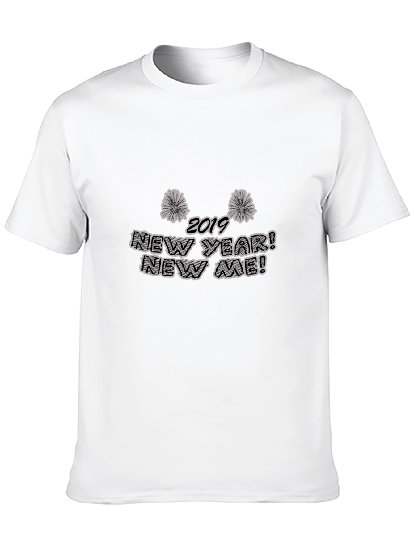 New Year New Me Black Graphic T-Shirt