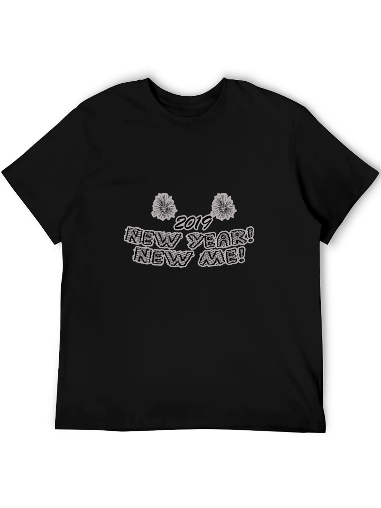 New Year New Me Black Graphic T-Shirt