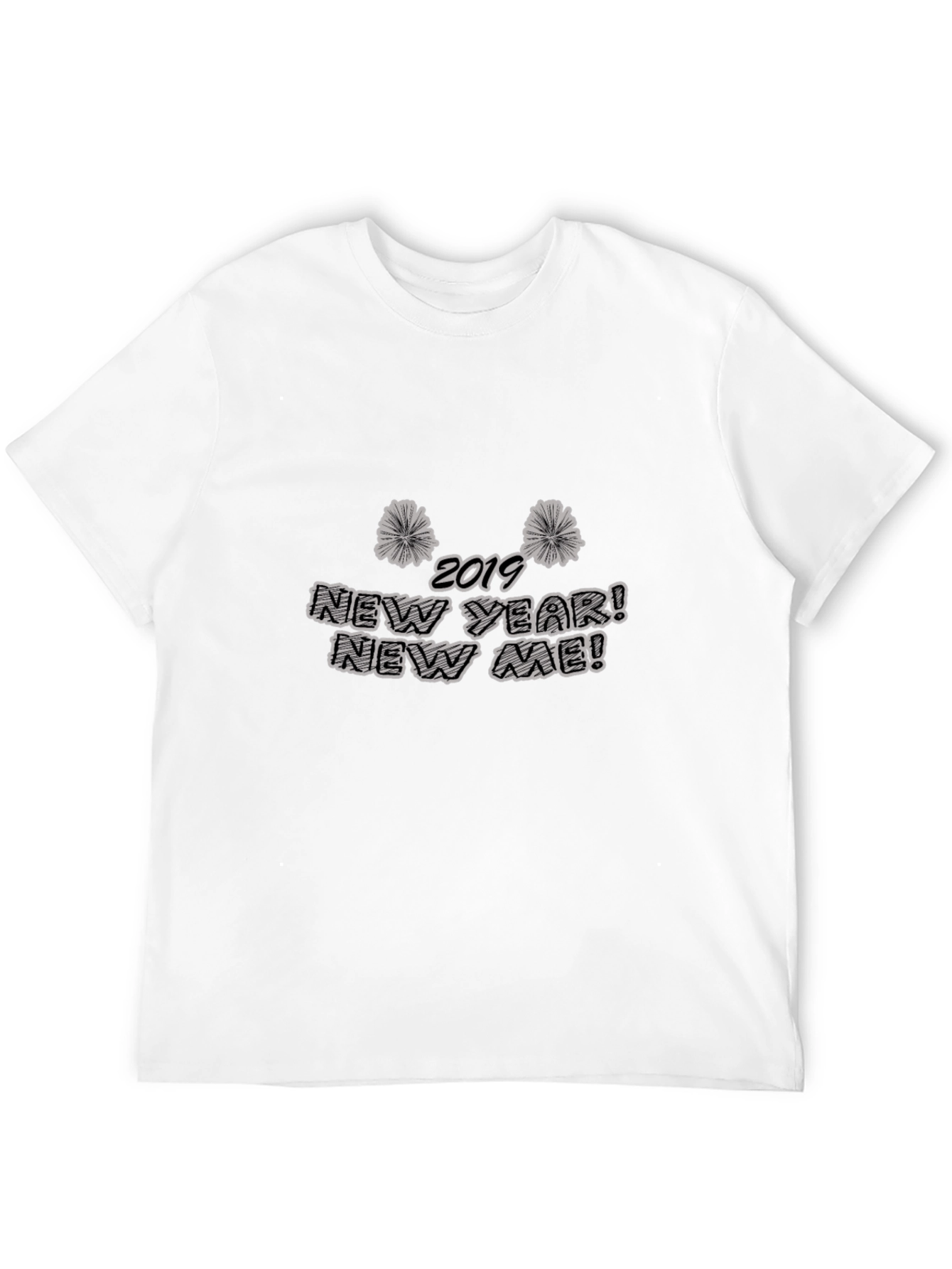 New Year New Me Black Graphic T-Shirt