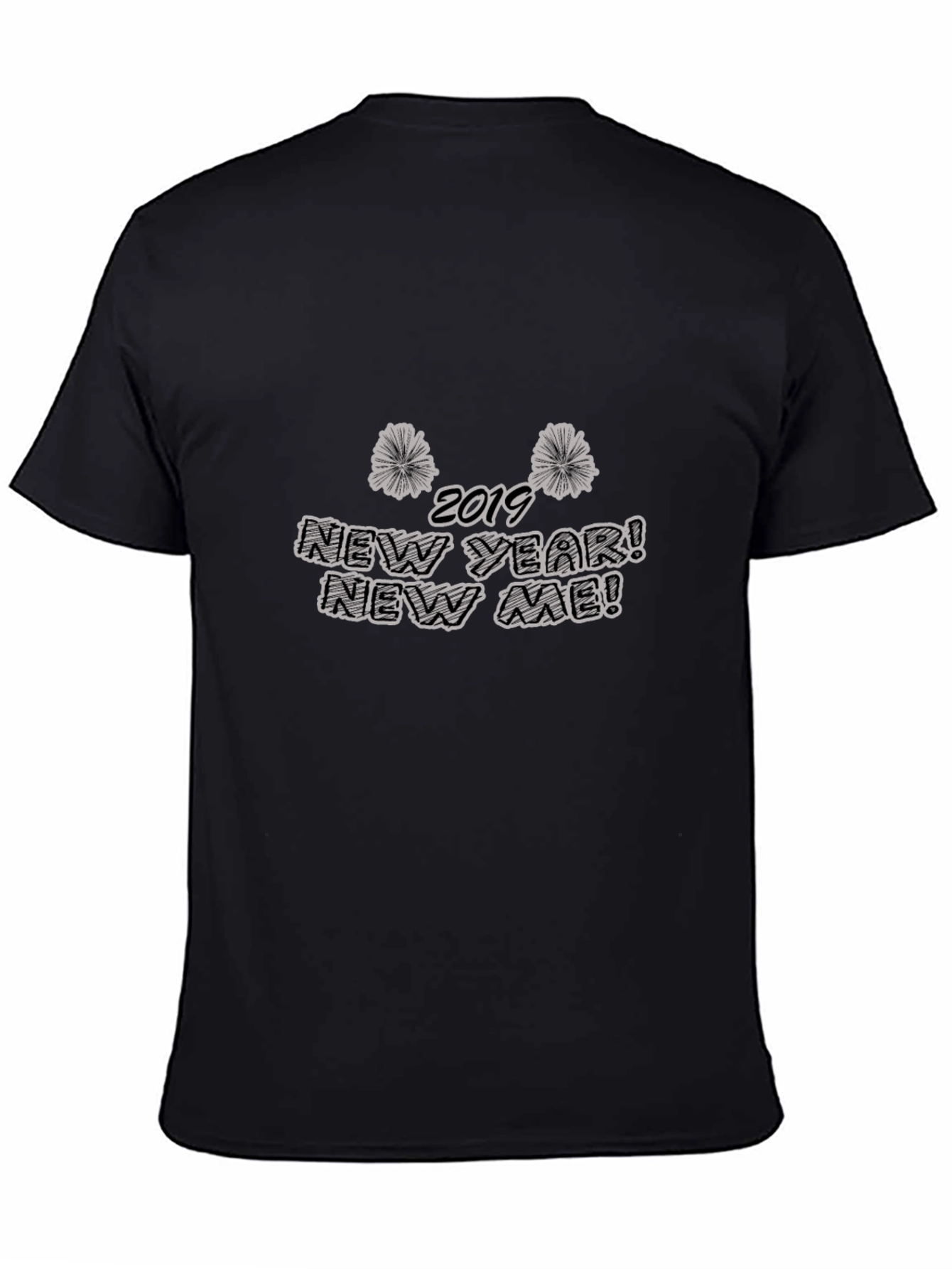 New Year New Me Black Graphic T-Shirt