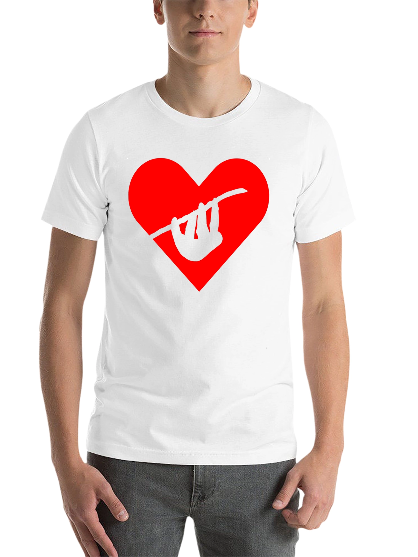 Sloth Heart Graphic Tee - Hang in There!