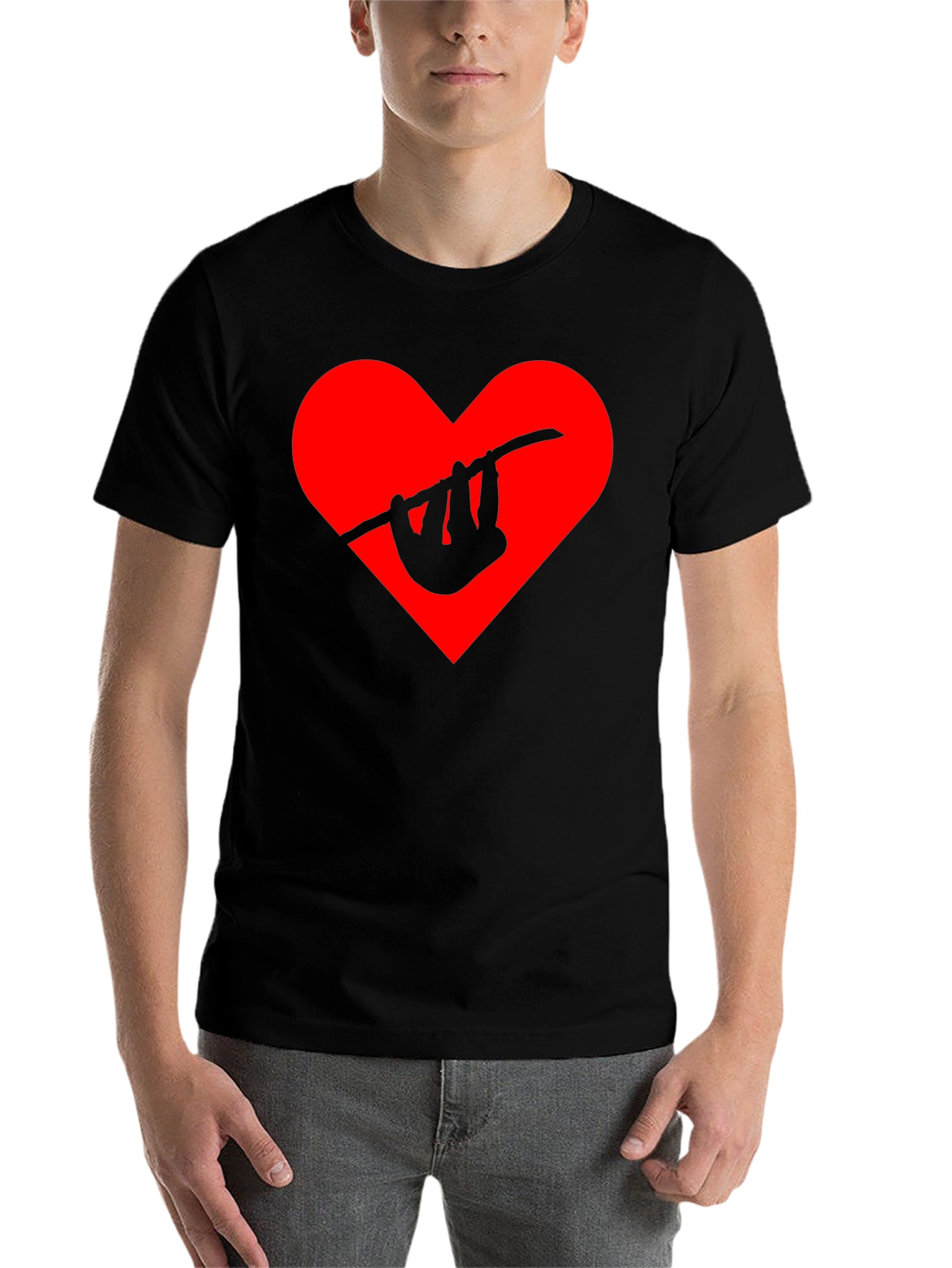Sloth Heart Graphic Tee - Hang in There!