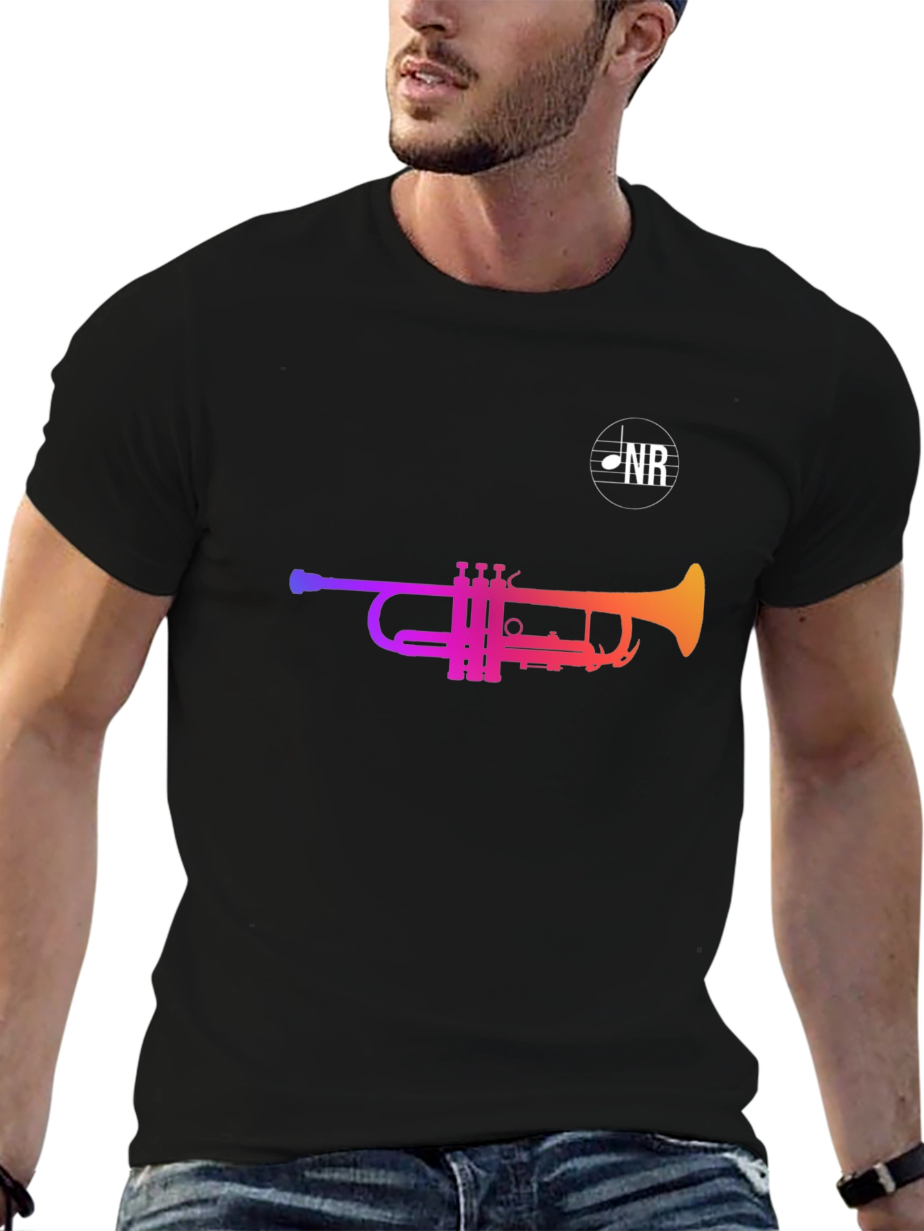 Gradient Trumpet Graphic Tee