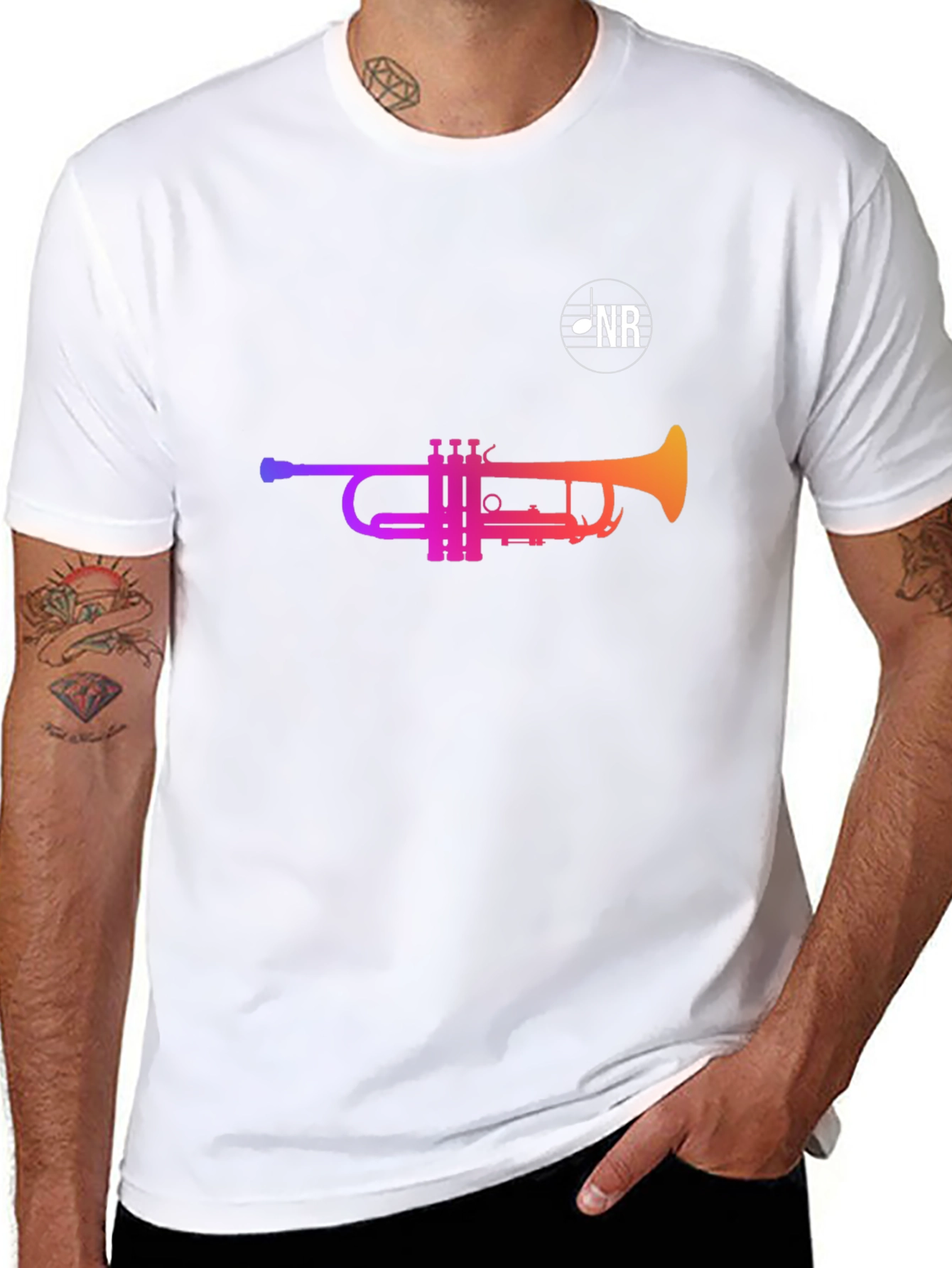 Gradient Trumpet Graphic Tee