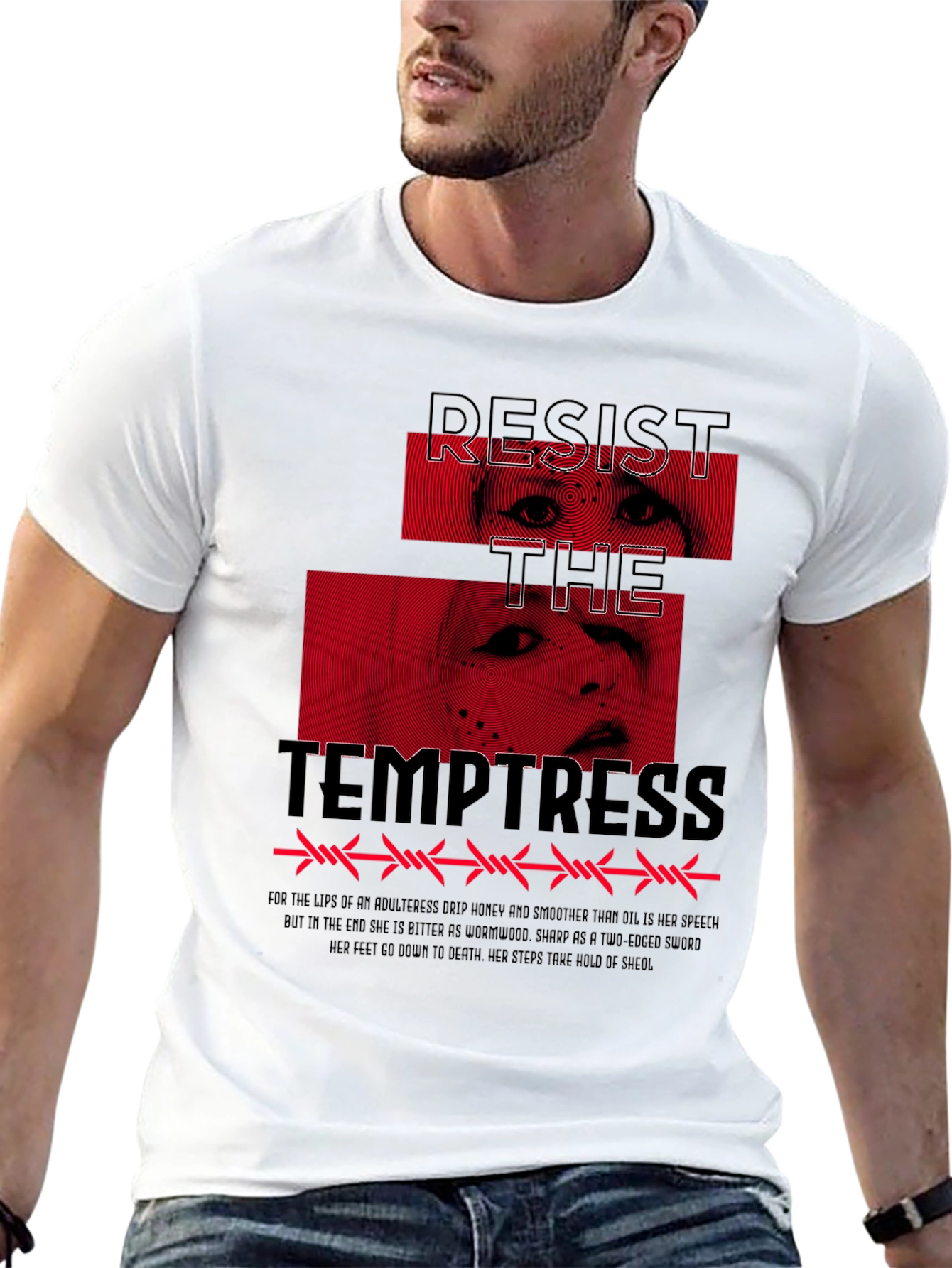 Resist the Temptress Graphic T-Shirt