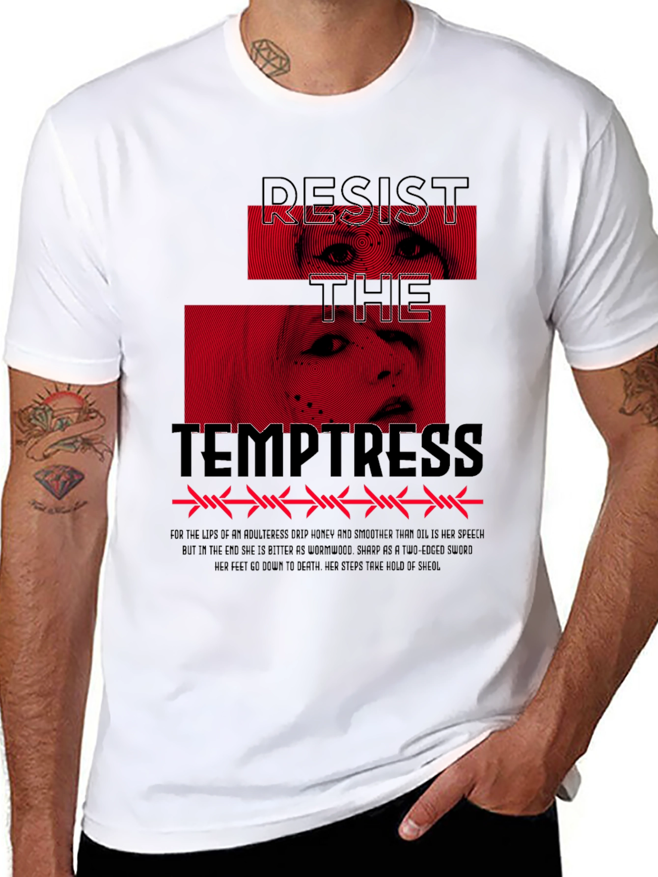 Resist the Temptress Graphic T-Shirt