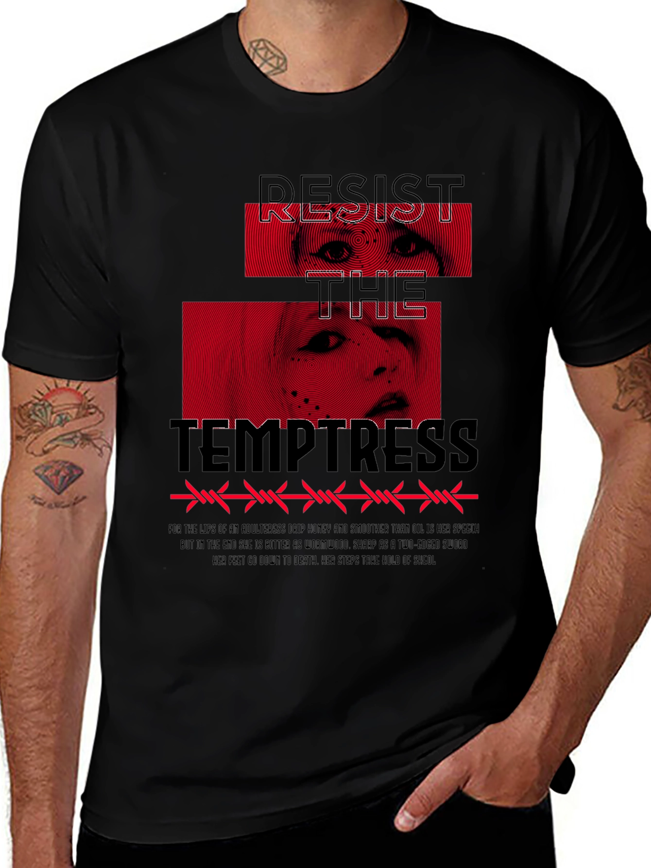 Resist the Temptress Graphic T-Shirt