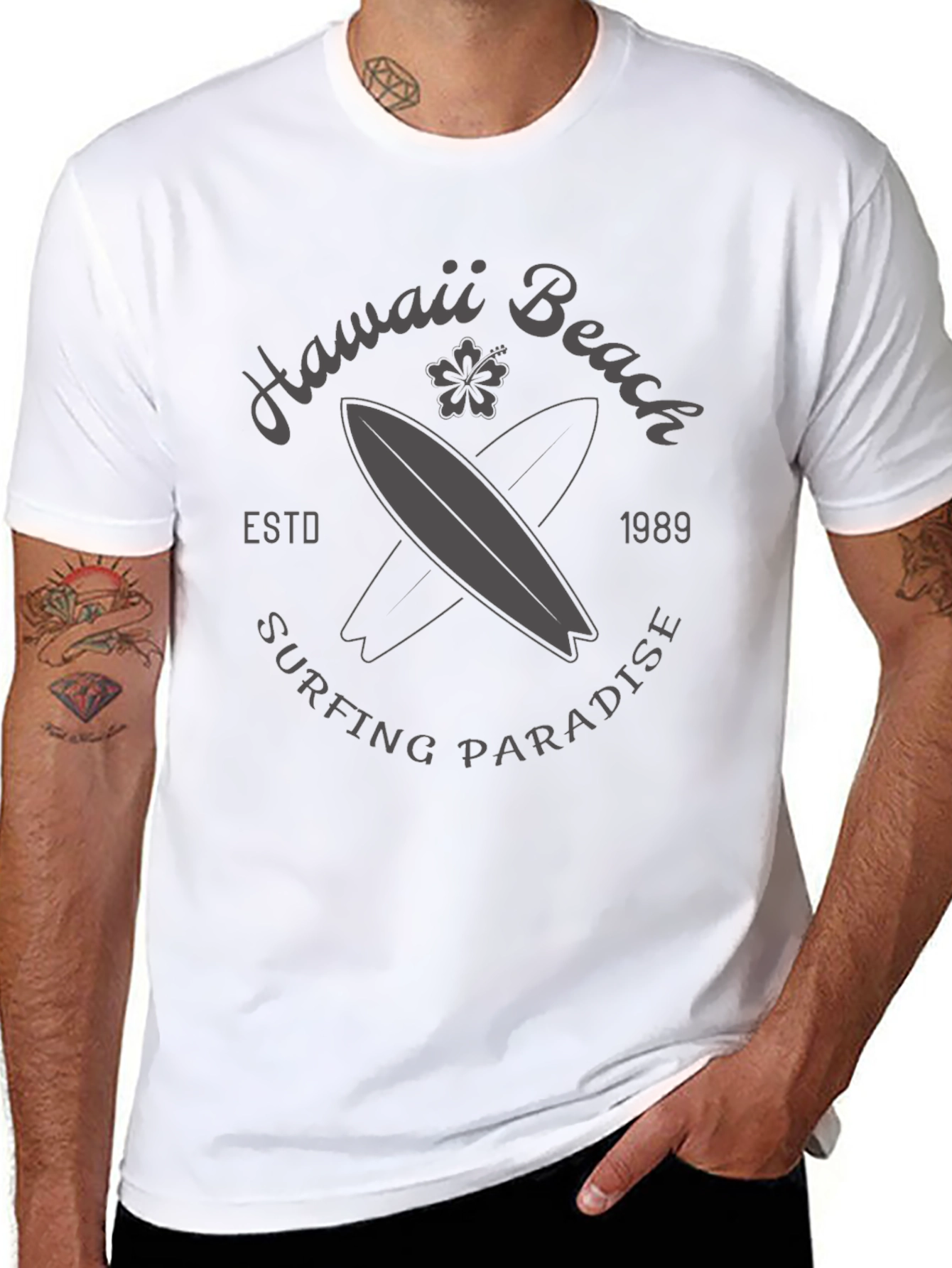 Hawaii Beach Surfing T-Shirt