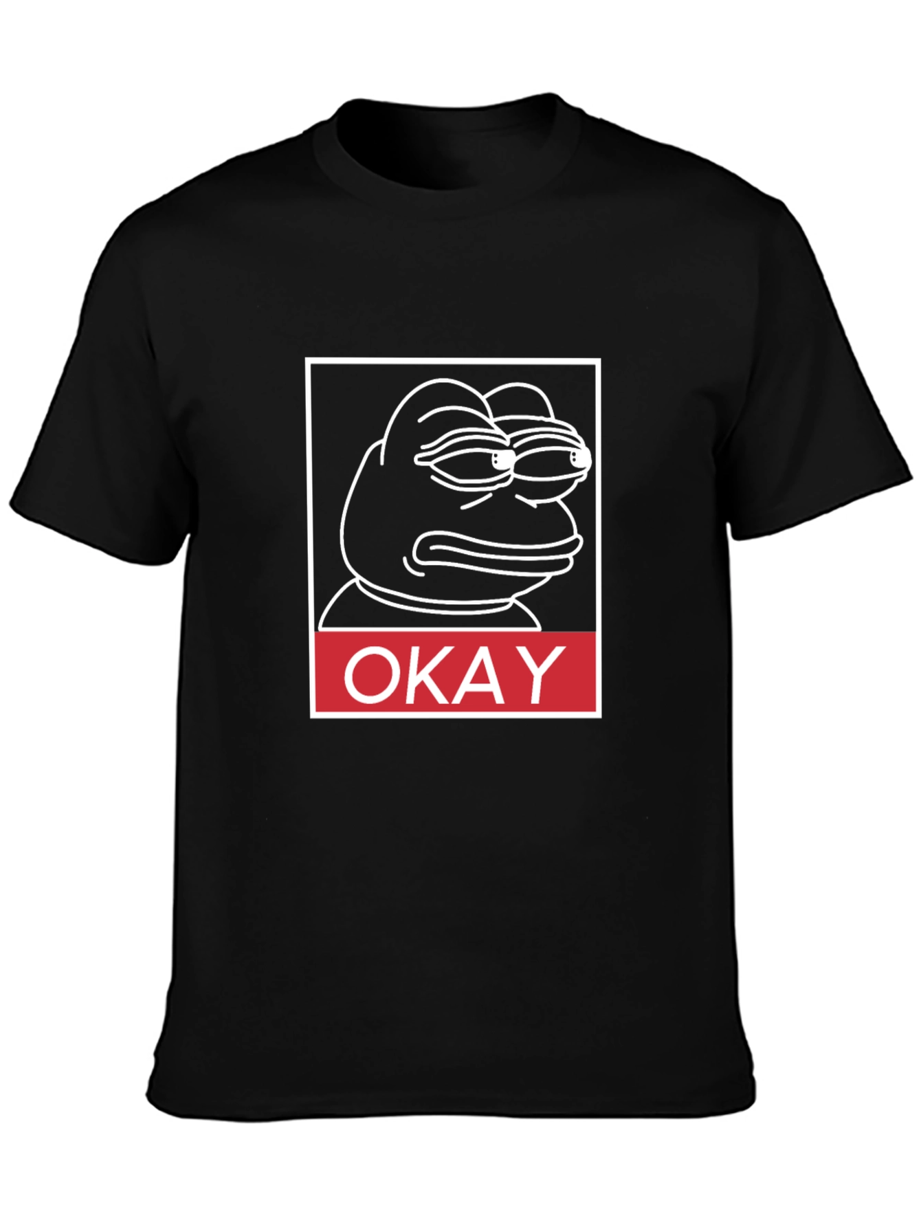 Okay Pepe T-Shirt - Black Graphic Tee