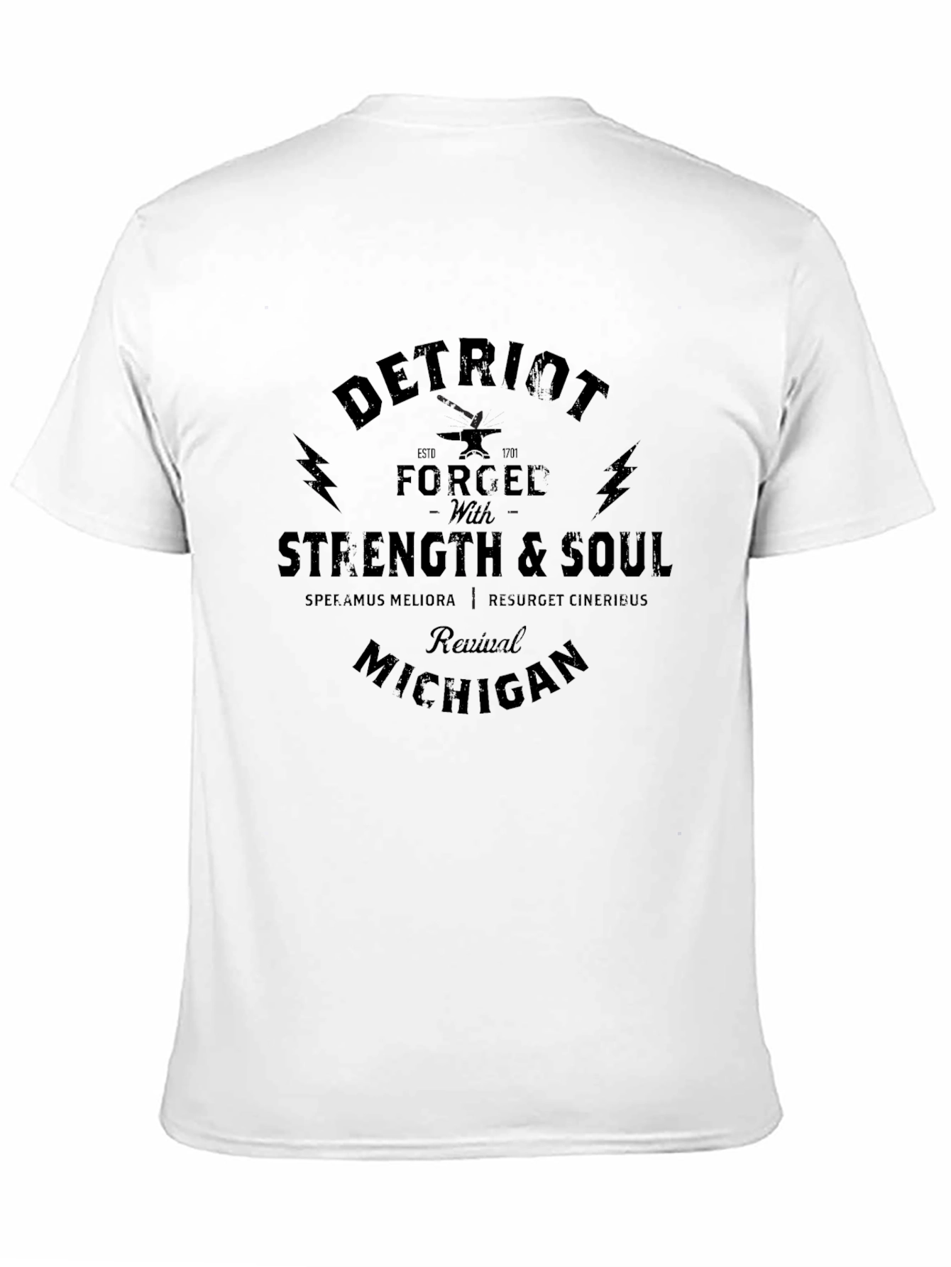 Detroit Strength & Soul Black Graphic Tee