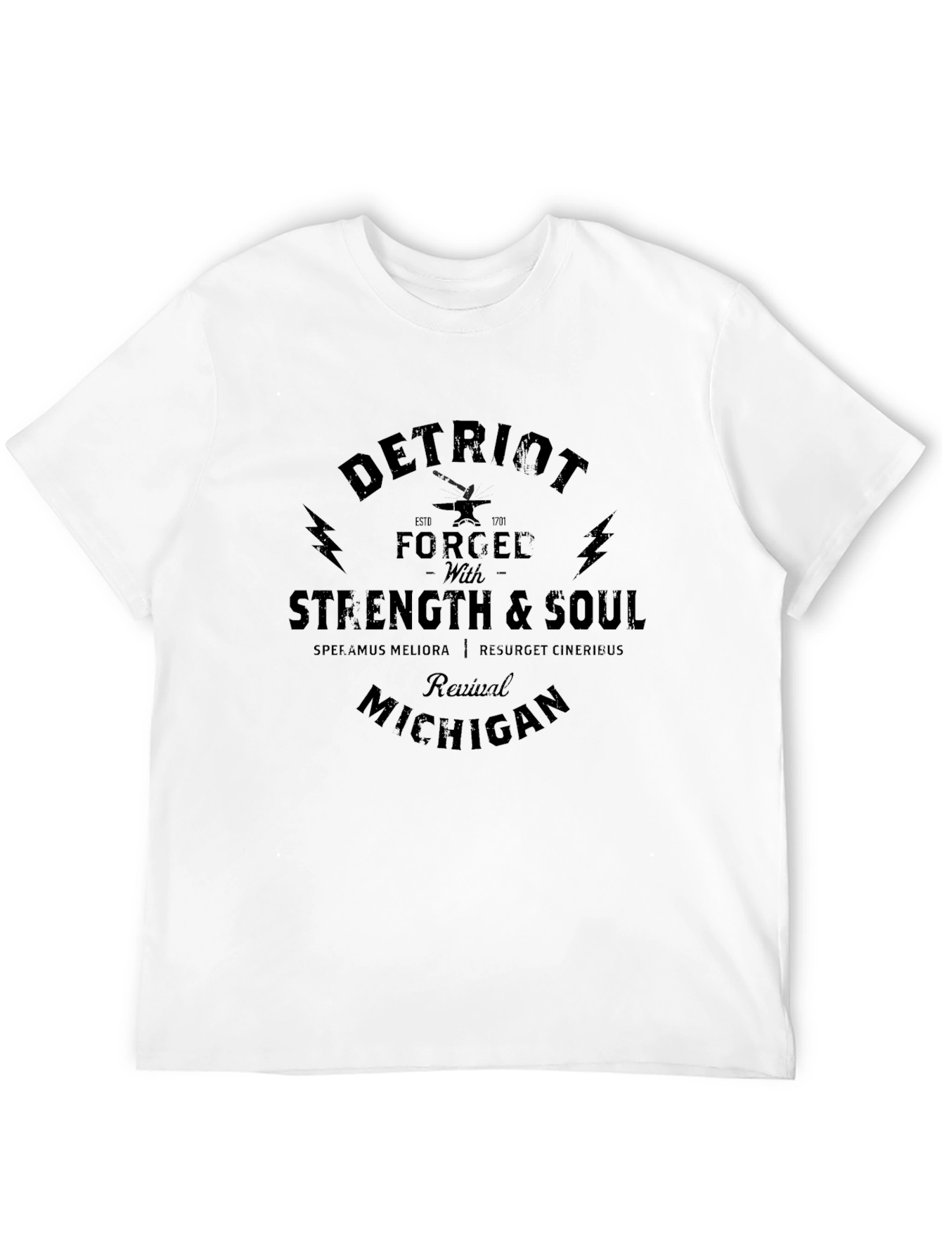Detroit Strength & Soul Black Graphic Tee