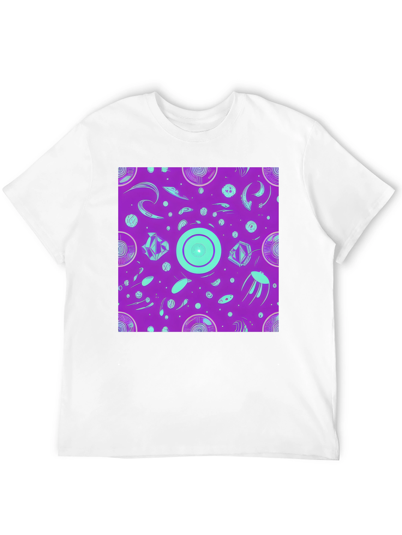 Retro Alien Vibes T-Shirt - Cosmic Purple Tee