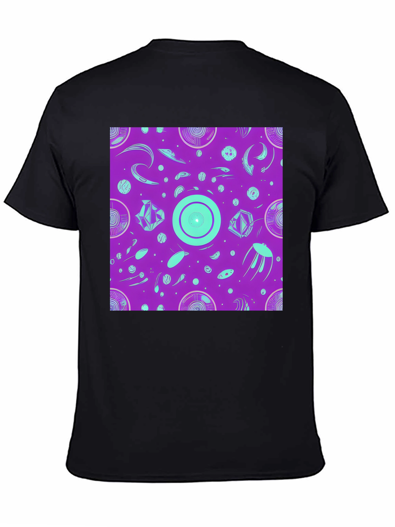 Retro Alien Vibes T-Shirt - Cosmic Purple Tee