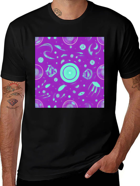 Retro Alien Vibes T-Shirt - Cosmic Purple Tee