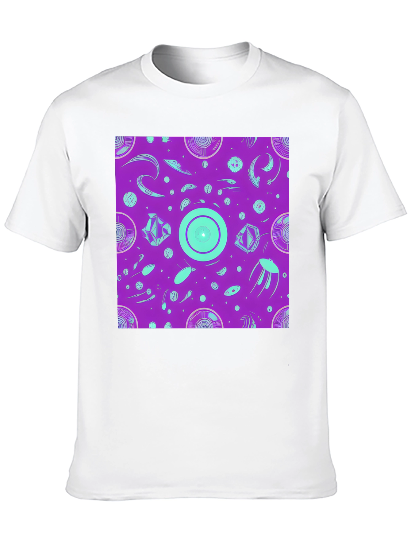 Retro Alien Vibes T-Shirt - Cosmic Purple Tee