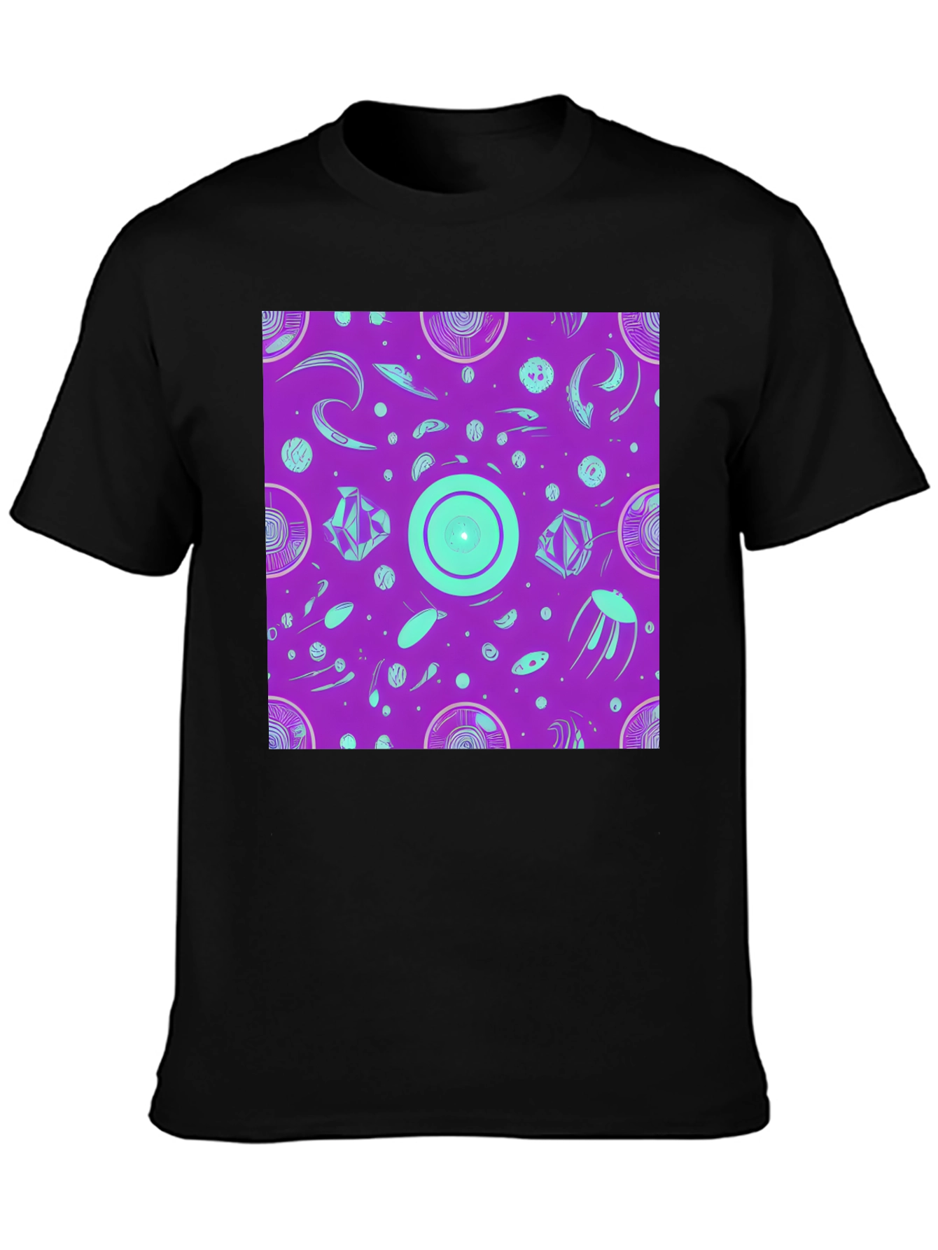 Retro Alien Vibes T-Shirt - Cosmic Purple Tee