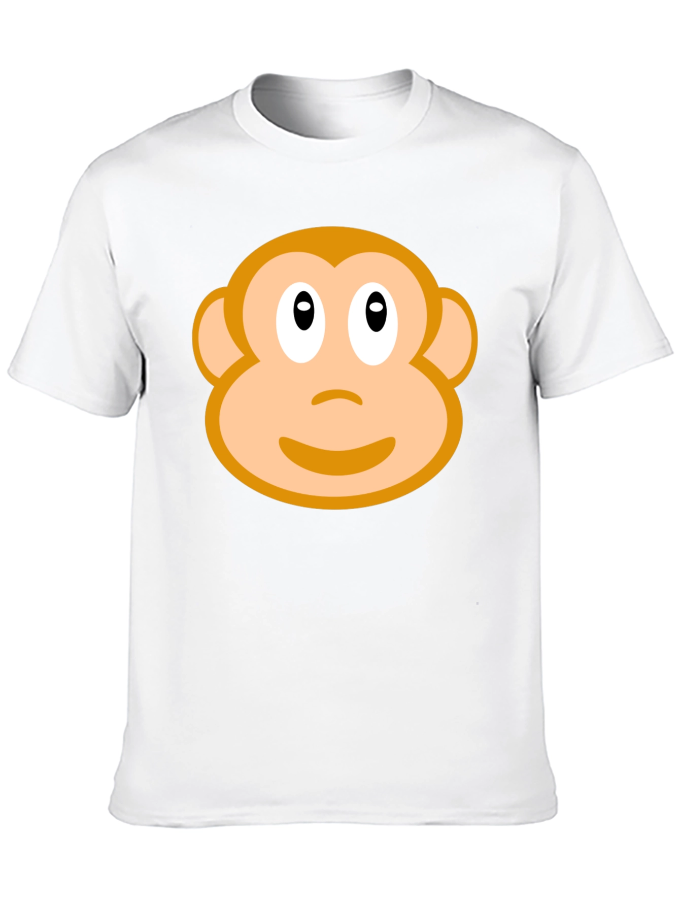 Monkey Face Graphic T-Shirt - Black Crew Neck