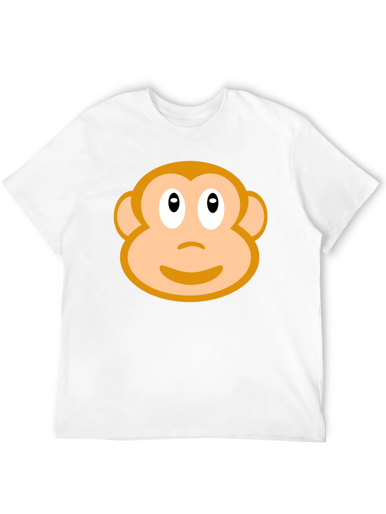 Monkey Face Graphic T-Shirt - Black Crew Neck