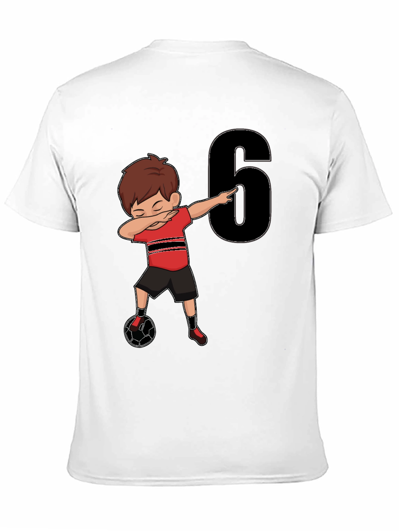 Boys 6th Birthday Soccer Dab T-Shirt