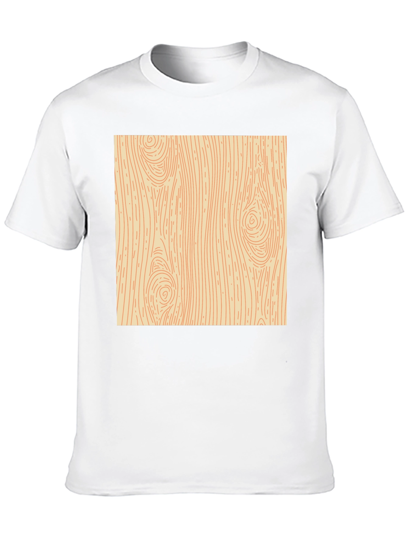 Wood Grain Graphic Tee - Novelty Print Shirt