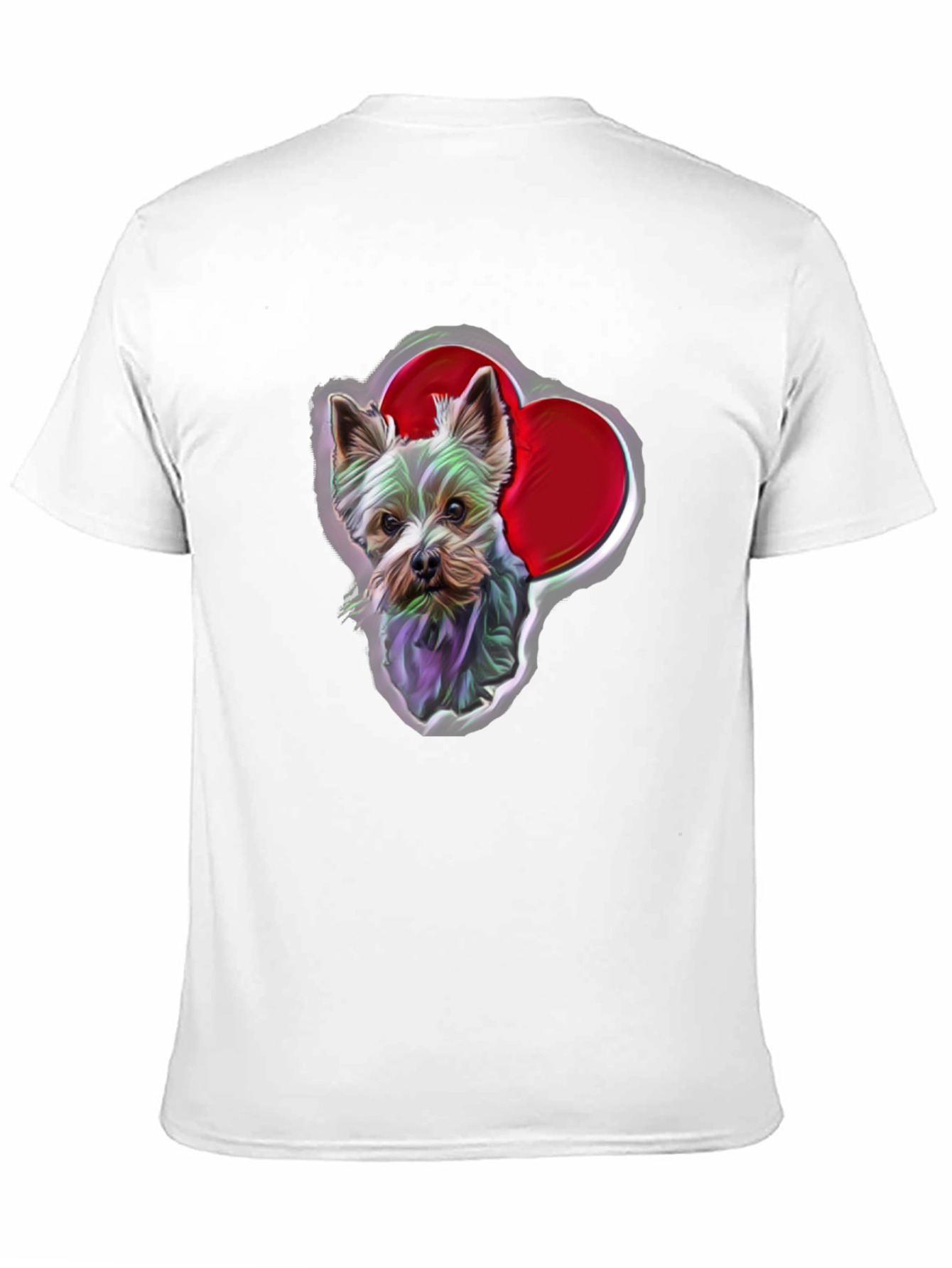 Dog Lover T-Shirt - Yorkshire Terrier with Hearts