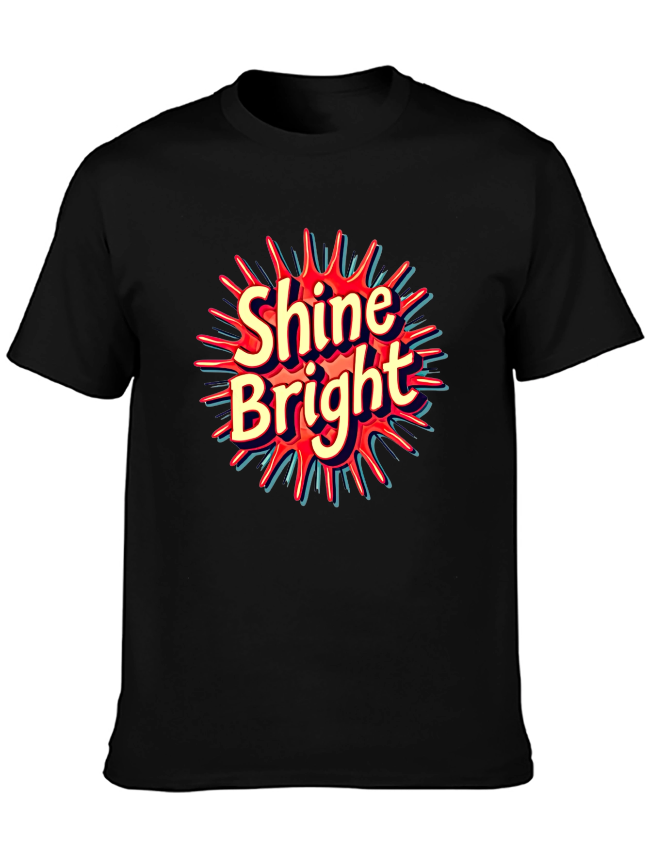 Shine Bright Graphic Tee - Trendy Black T-Shirt