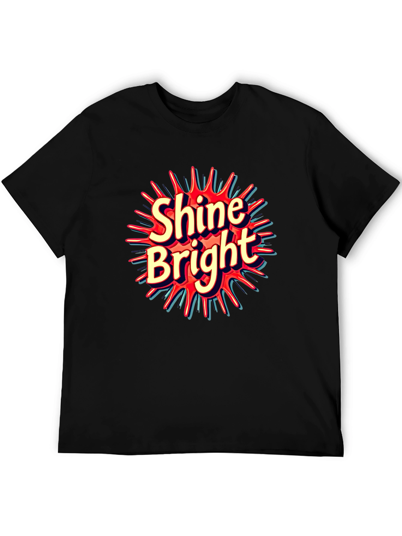 Shine Bright Graphic Tee - Trendy Black T-Shirt