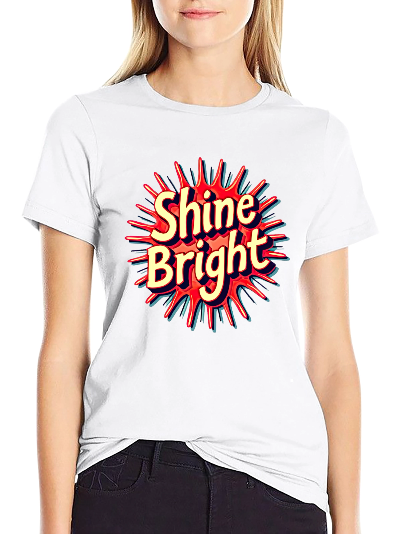 Shine Bright Graphic Tee - Trendy Black T-Shirt