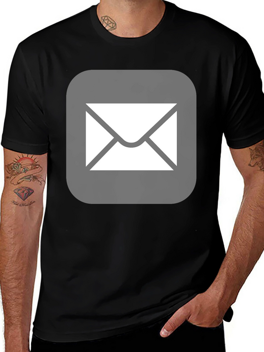 Email Icon Black T-Shirt