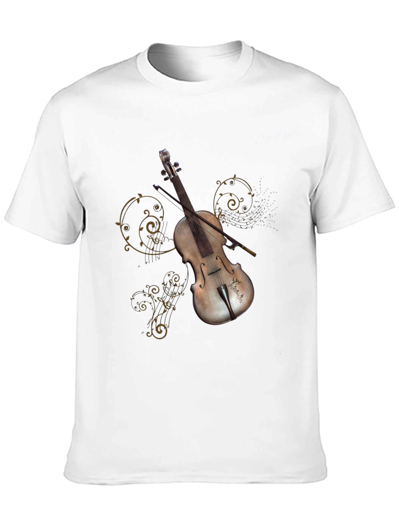 Violin Graphic Tee - Music Lovers T-Shirt