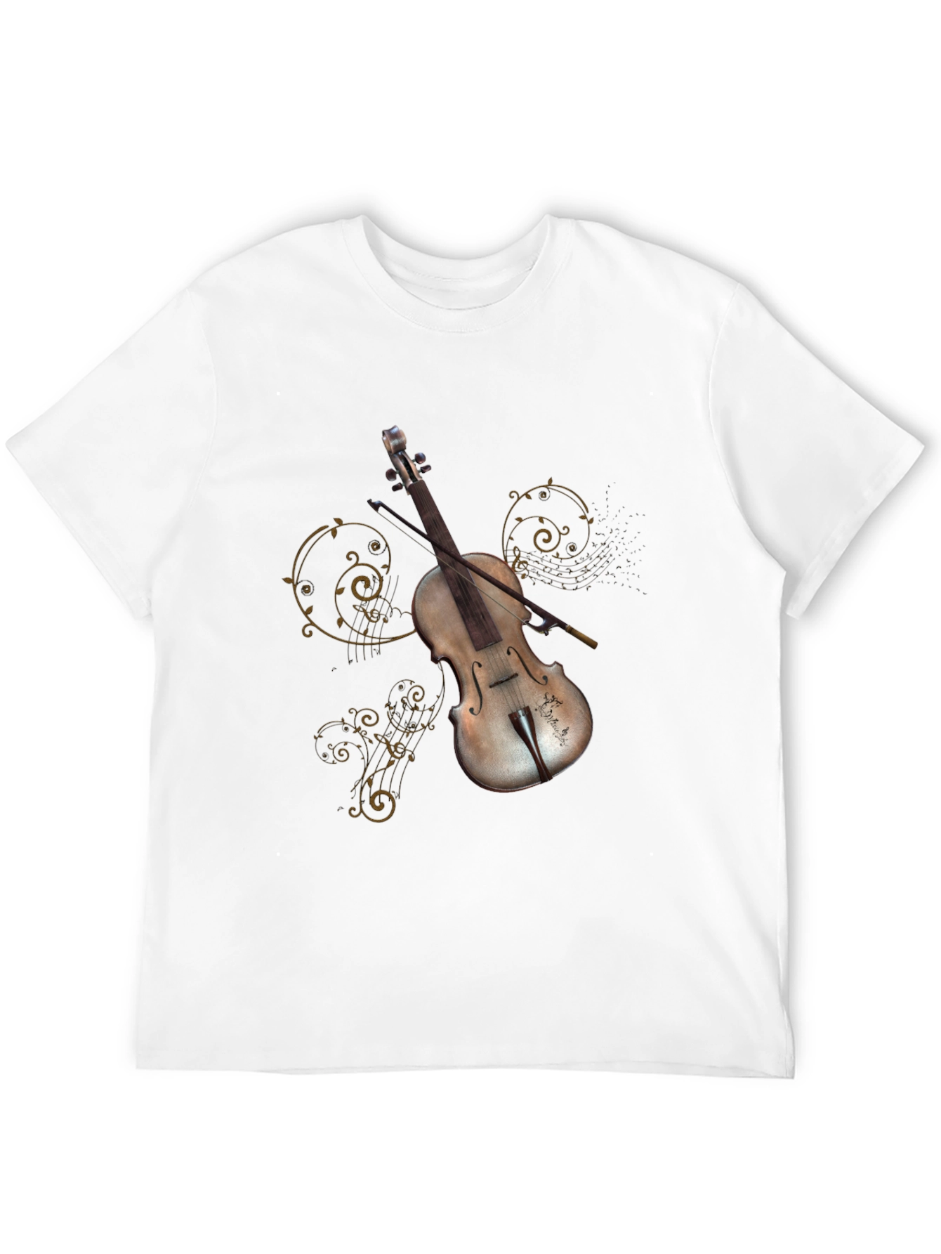 Violin Graphic Tee - Music Lovers T-Shirt