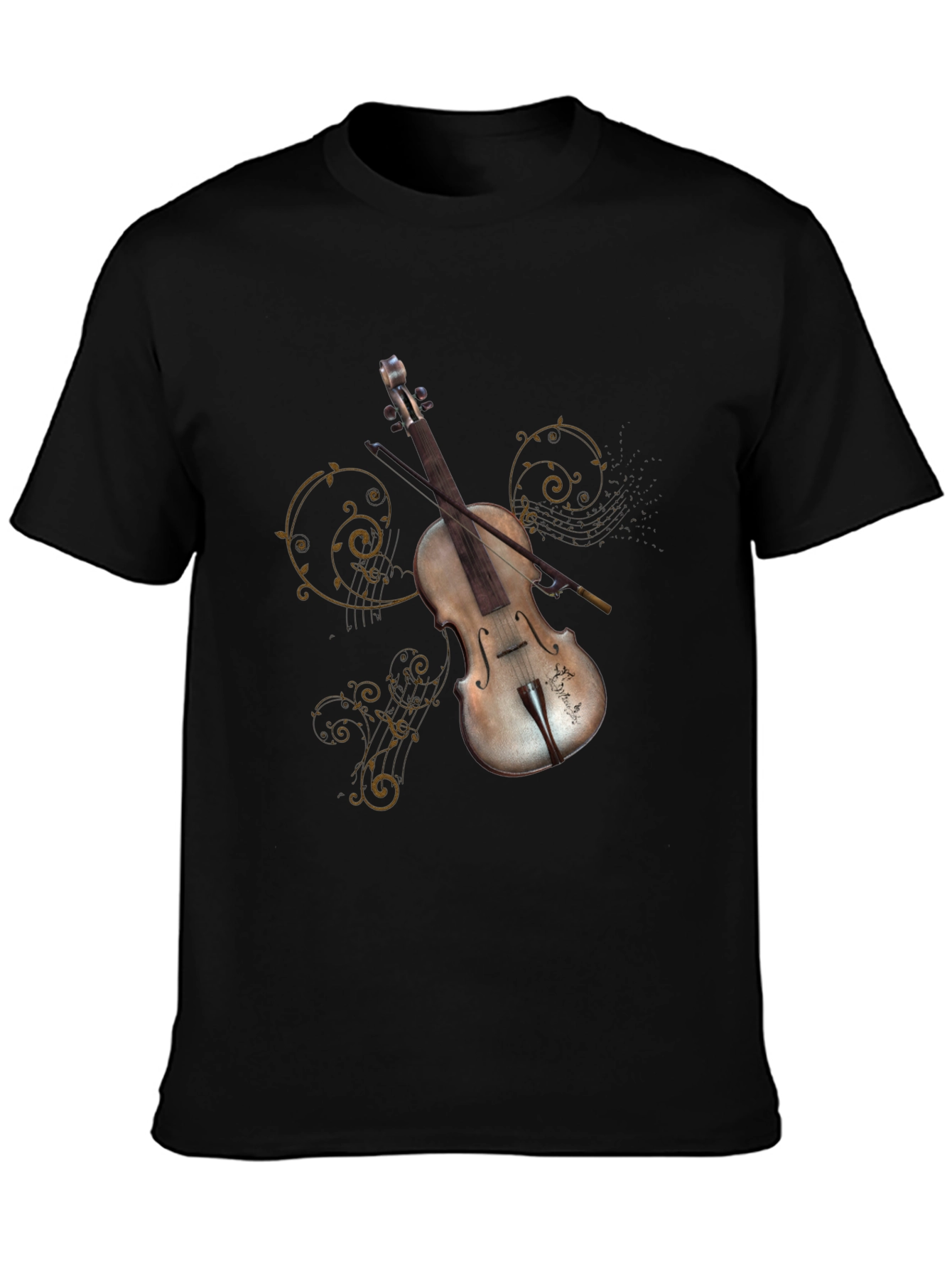 Violin Graphic Tee - Music Lovers T-Shirt