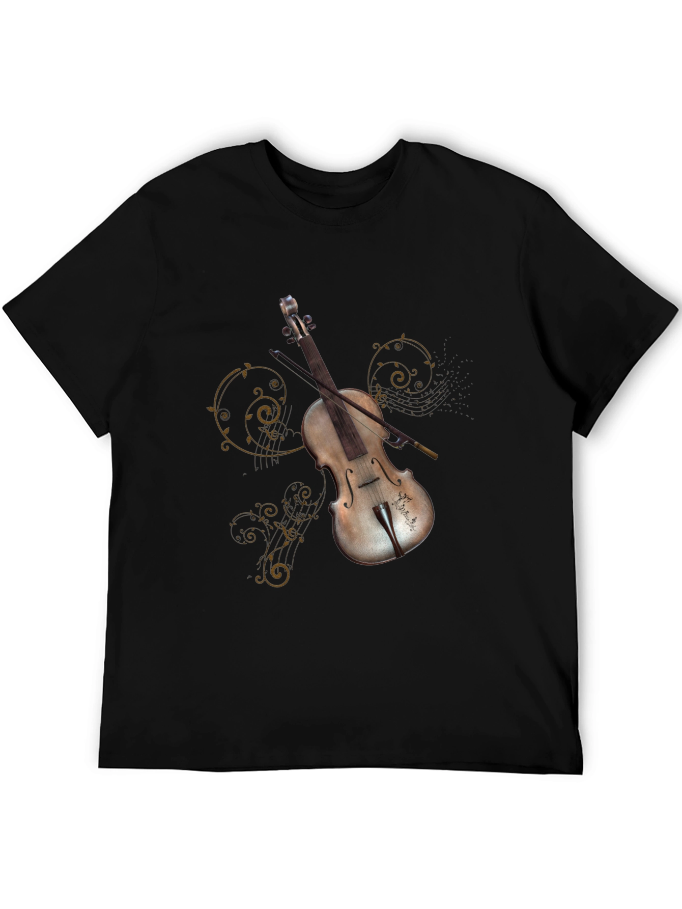 Violin Graphic Tee - Music Lovers T-Shirt