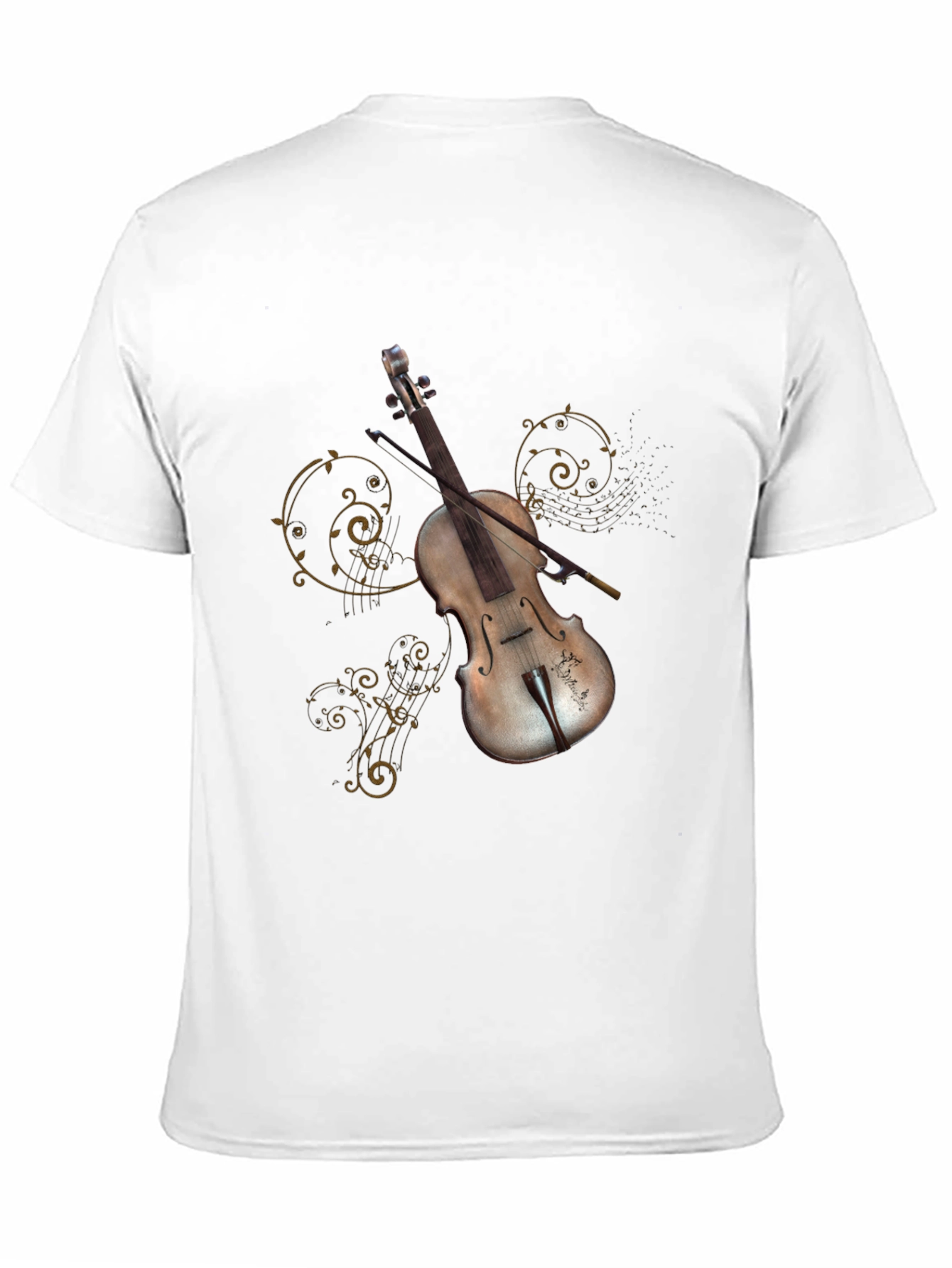 Violin Graphic Tee - Music Lovers T-Shirt