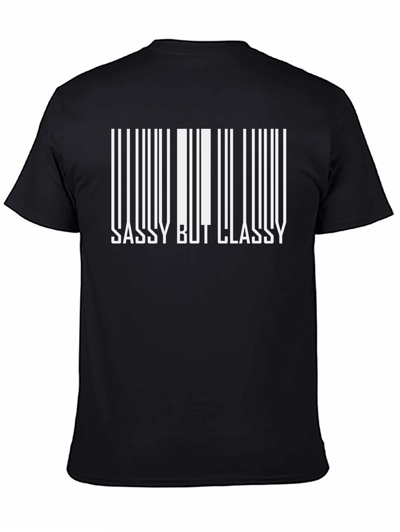 Sassy But Classy Barcode Graphic Tee - Black