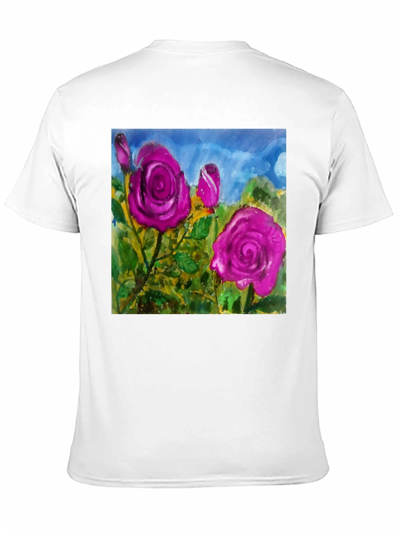 Floral Rose T-Shirt - Artistic Graphic Tee