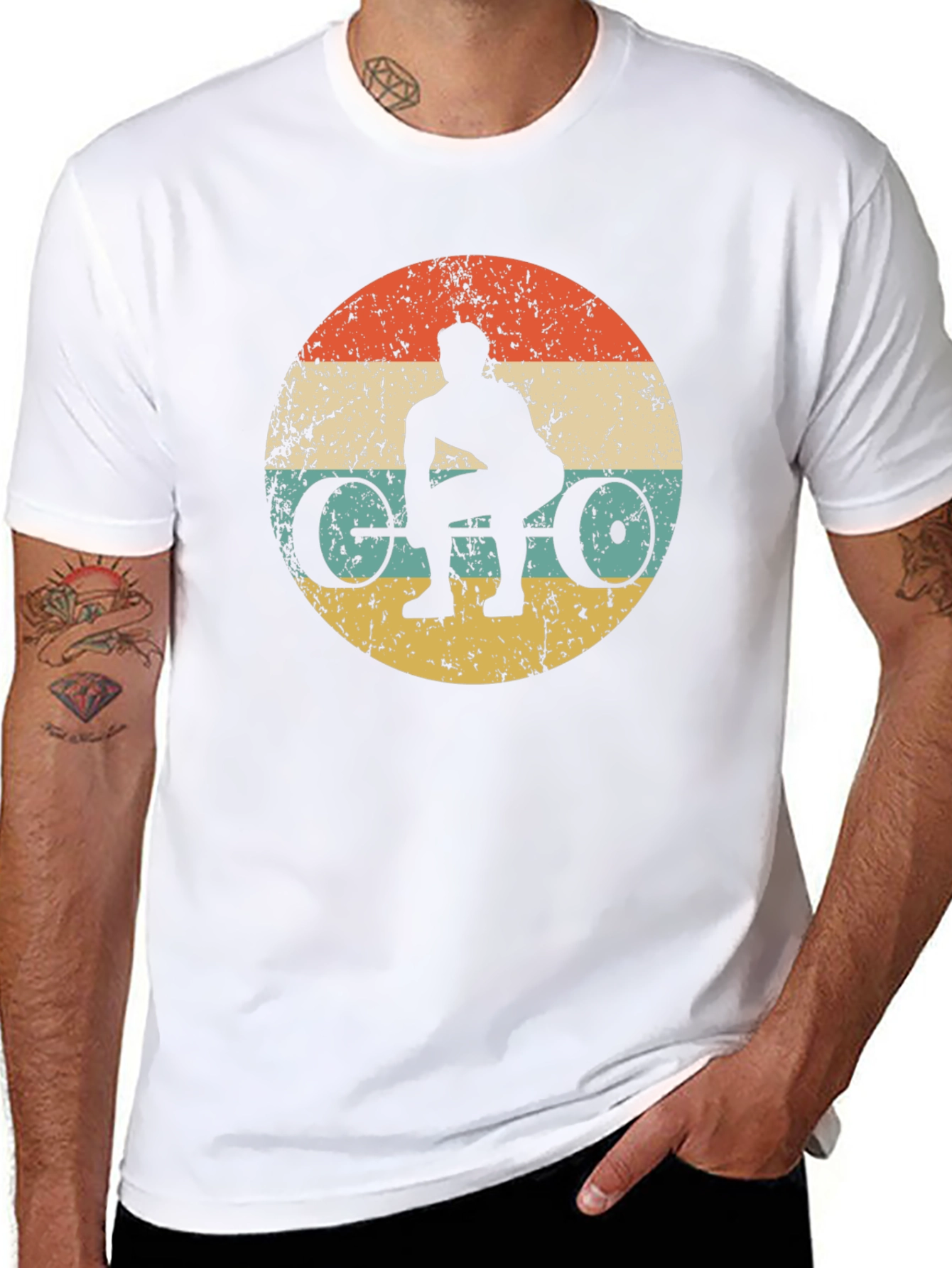 Retro Weightlifting T-Shirt - Deadlift Design