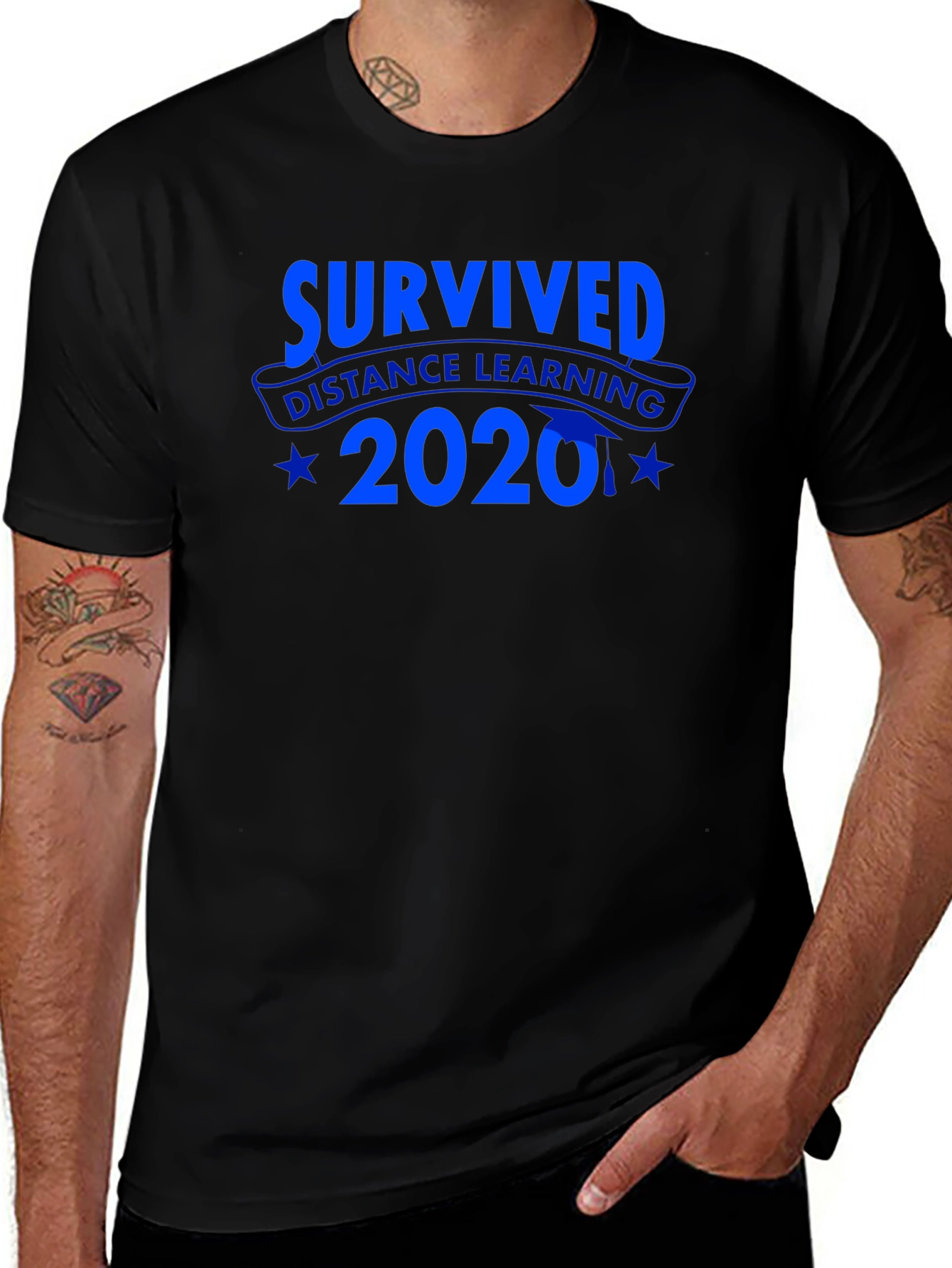 Survived Distance Learning 2020 Black T-Shirt