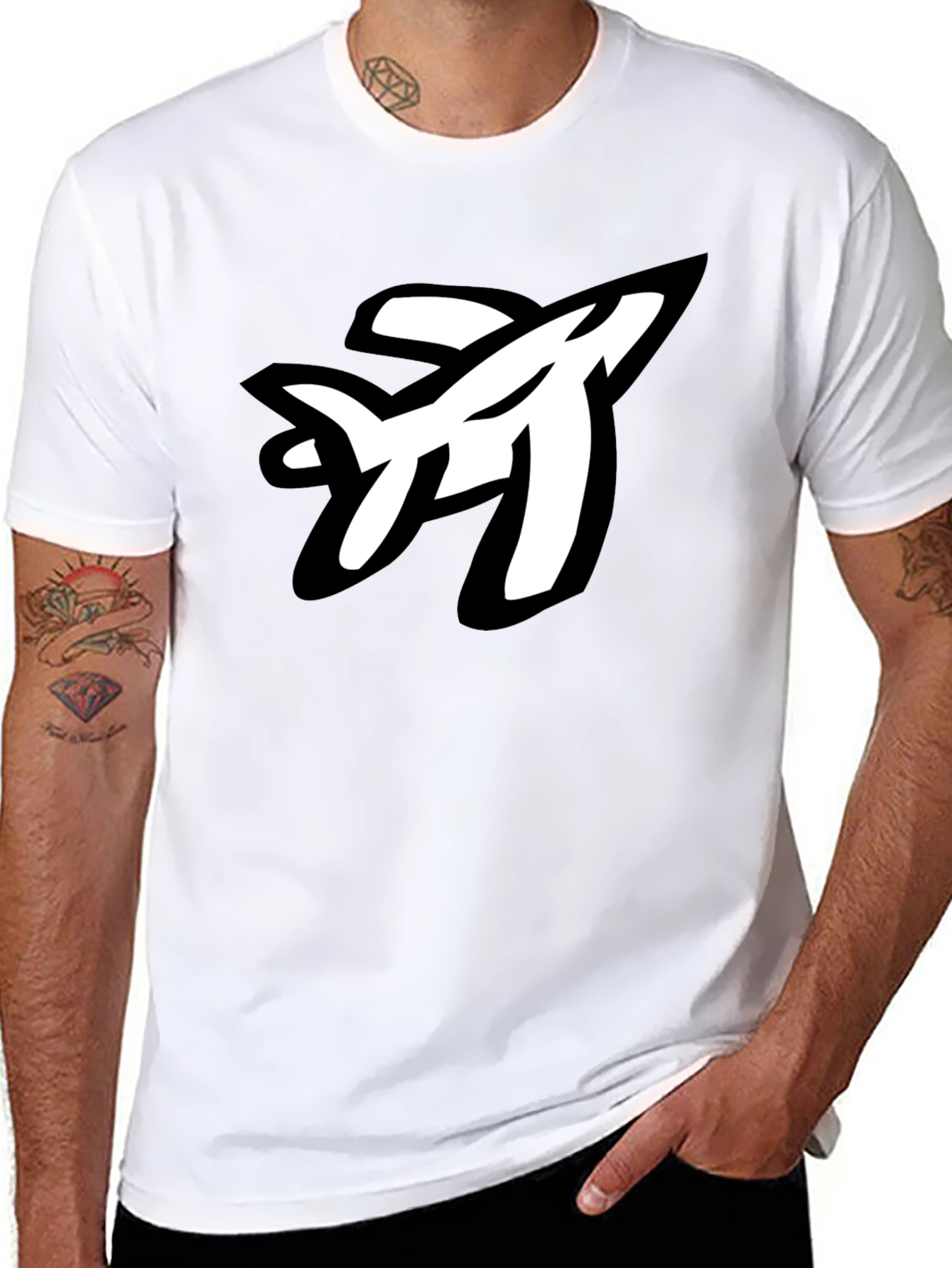 Cool Airplane Graphic Black T-Shirt