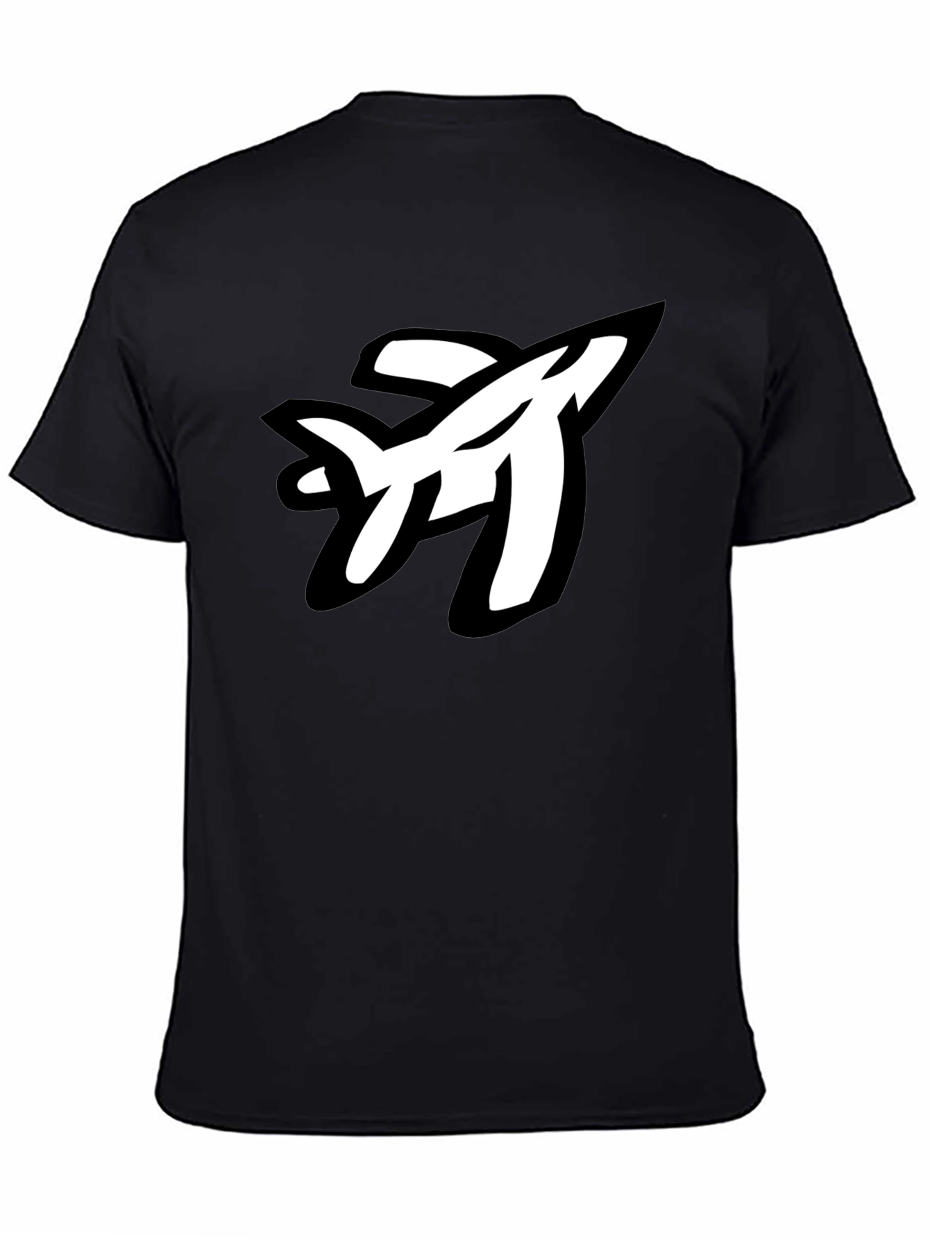 Cool Airplane Graphic Black T-Shirt
