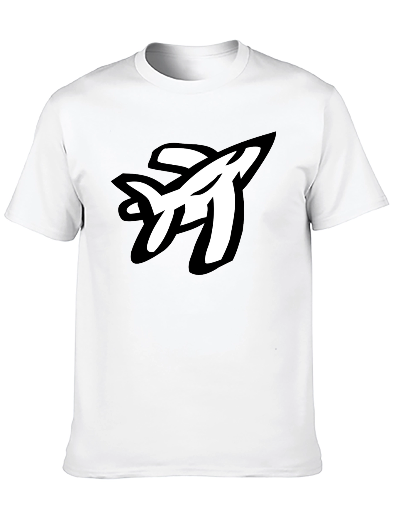 Cool Airplane Graphic Black T-Shirt