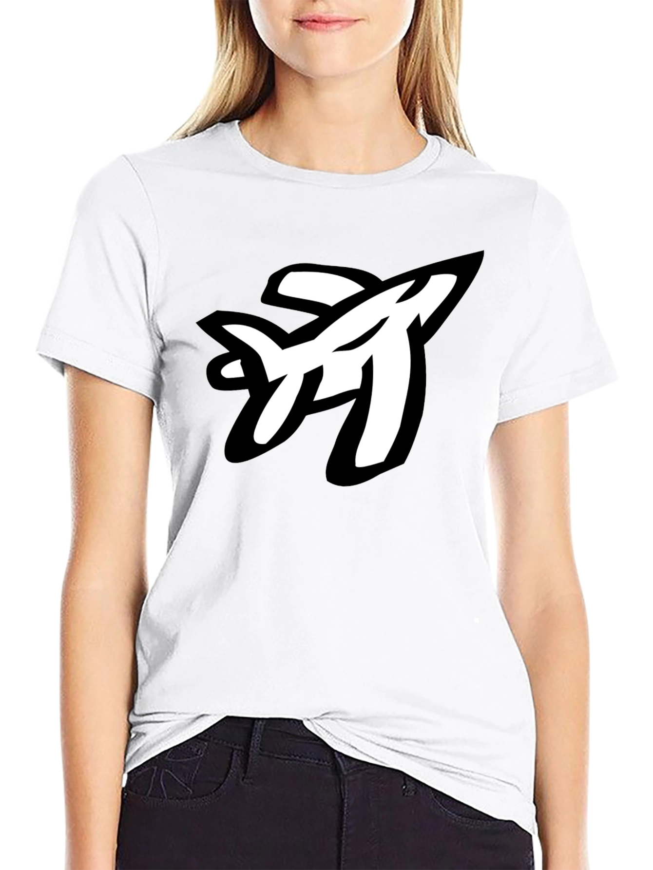 Cool Airplane Graphic Black T-Shirt
