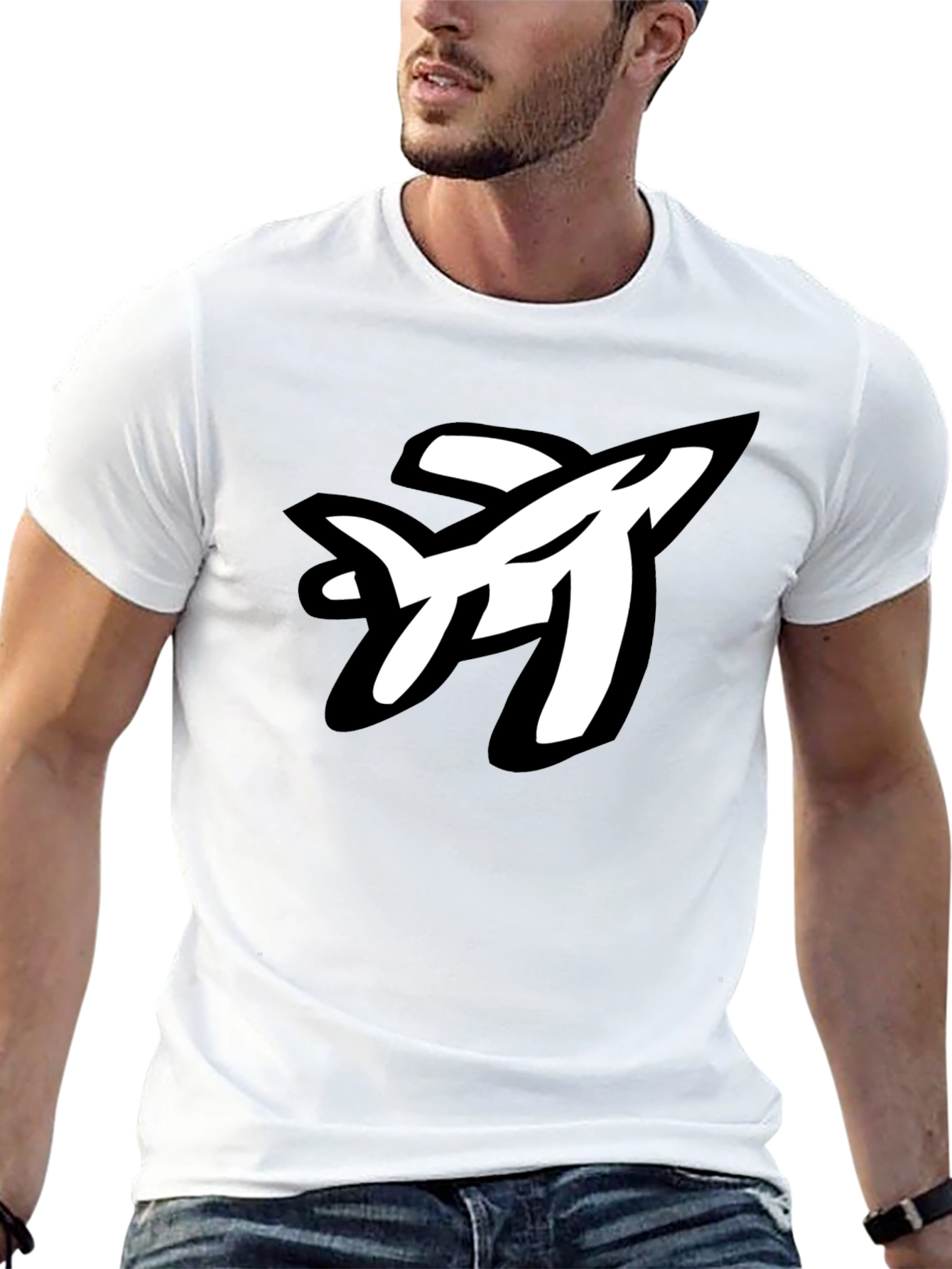 Cool Airplane Graphic Black T-Shirt