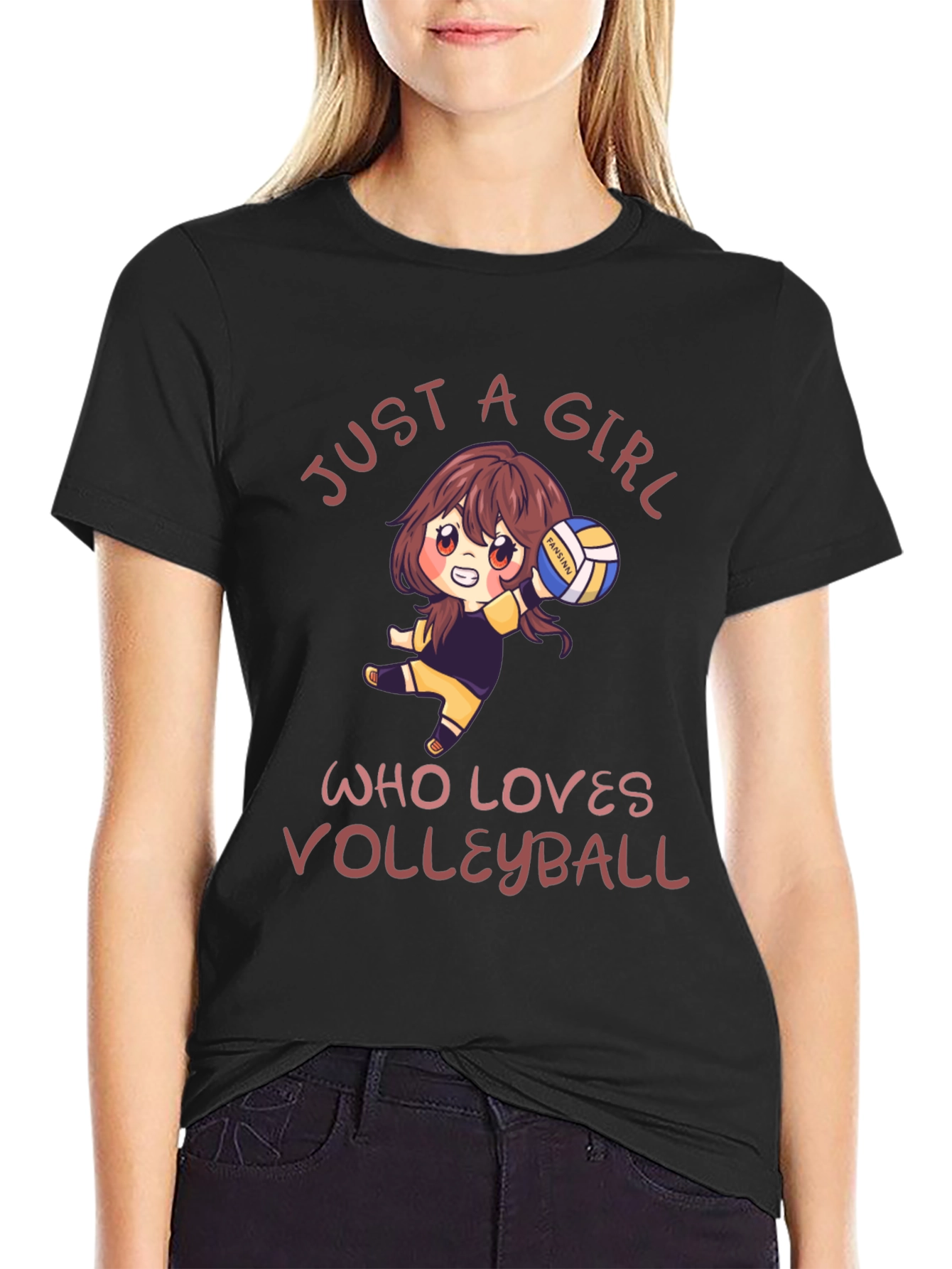 Volleyball Lover Tee: Just A Girl Who Loves Volleyball